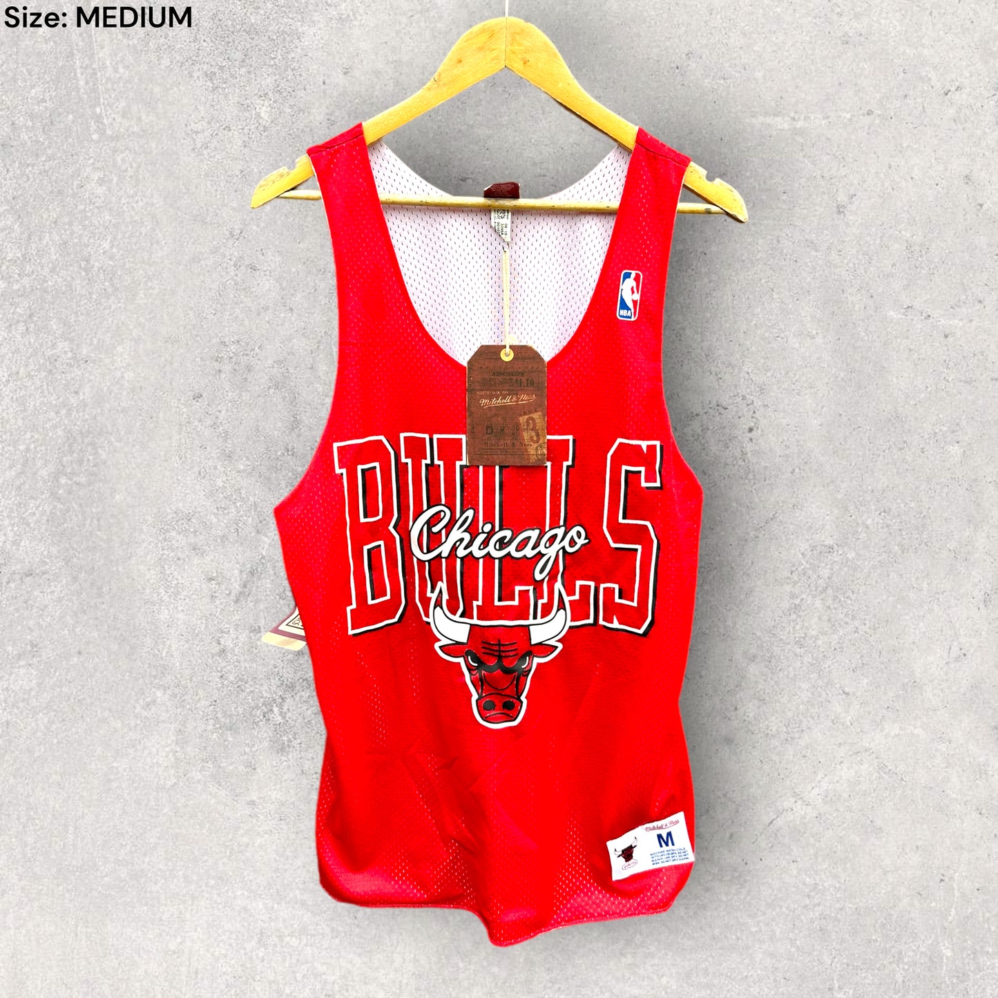 CHICAGO BULLS HARDWOOD CLASSIC REVERSE SINGLET BRAND NEW WITH TAGS