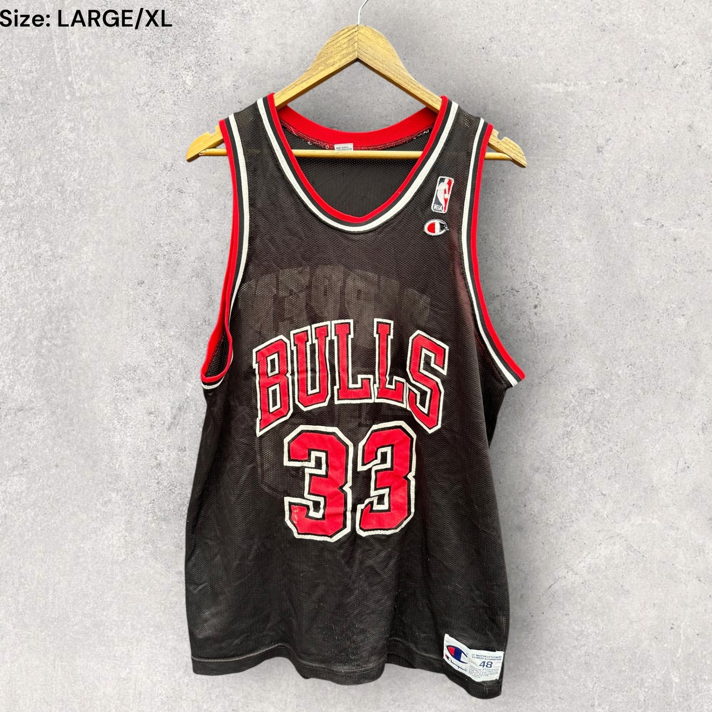 SCOTTIE PIPPEN CHICAGO BULLS CHAMPION VINTAGE NBA JERSEY
