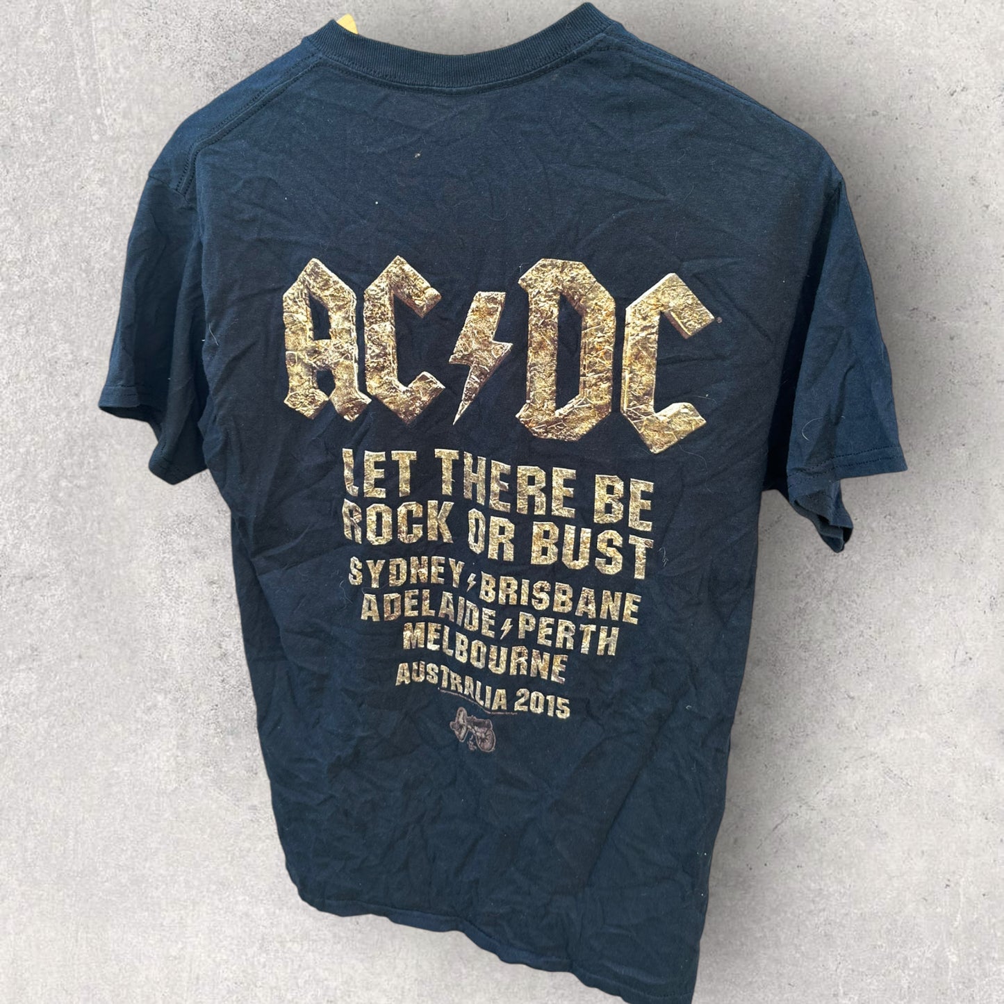 AC DC AUSTRALIAN 2015 BAND TOUR SHIRT BLACK