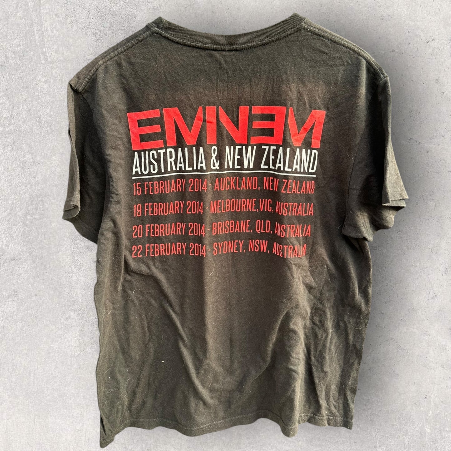 ENINEM 2014 AUSTRALIA & NEW ZEALAND TOUR BLACK SHORT SLEEVE SHIRT