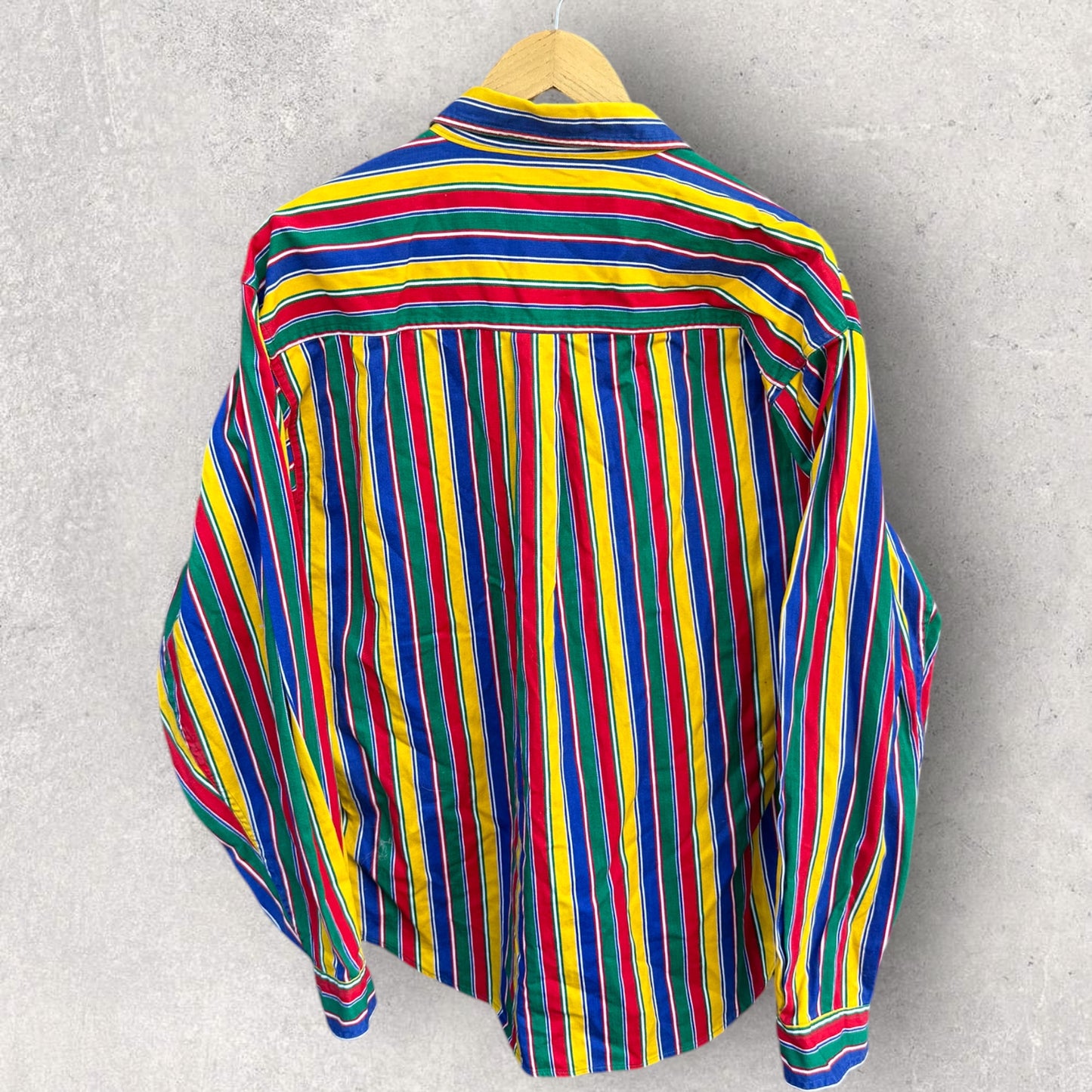 LACOSTE MULTI-COLOURED LONG SLEEVE BUTTON UP VINTAGE SHIRT