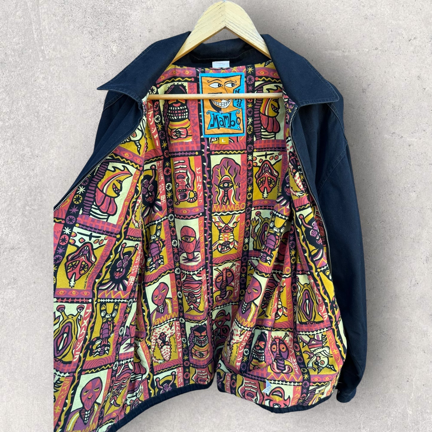 MAMBO WILD 1993 WORKWEAR MAMBO GRAPHICS LAURIE MCKAY VINTAGE JACKET