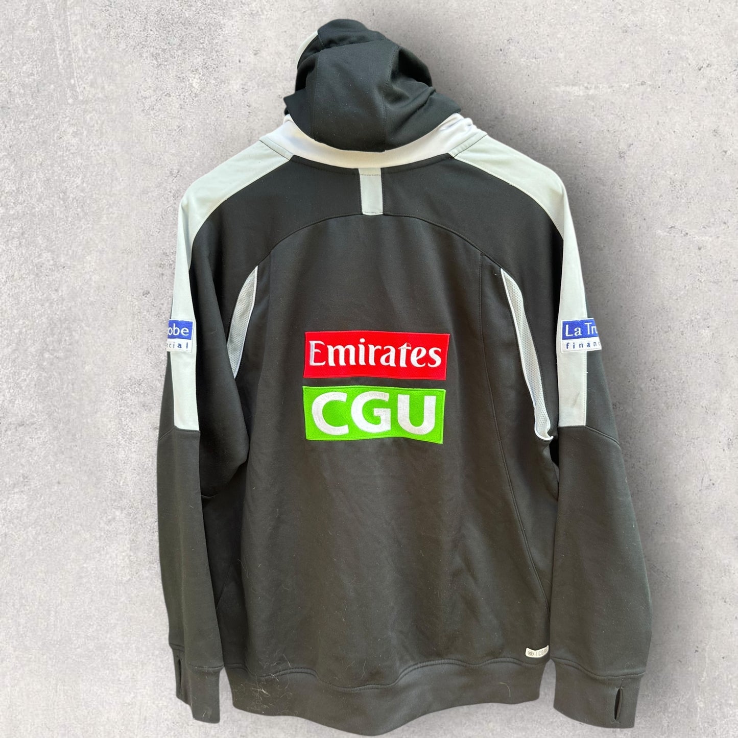 COLLINGWOOD MAGPIES ISC PULLOVER BLACK AFL JUMPER