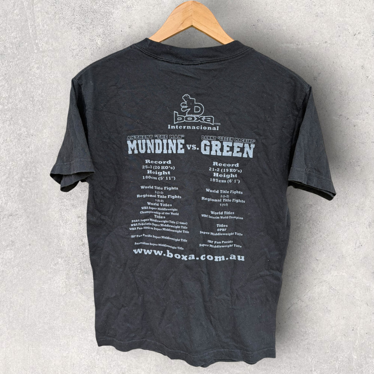 Anthony Mundine Vs Daniel Green 2006 Boxing Promotional Shirt