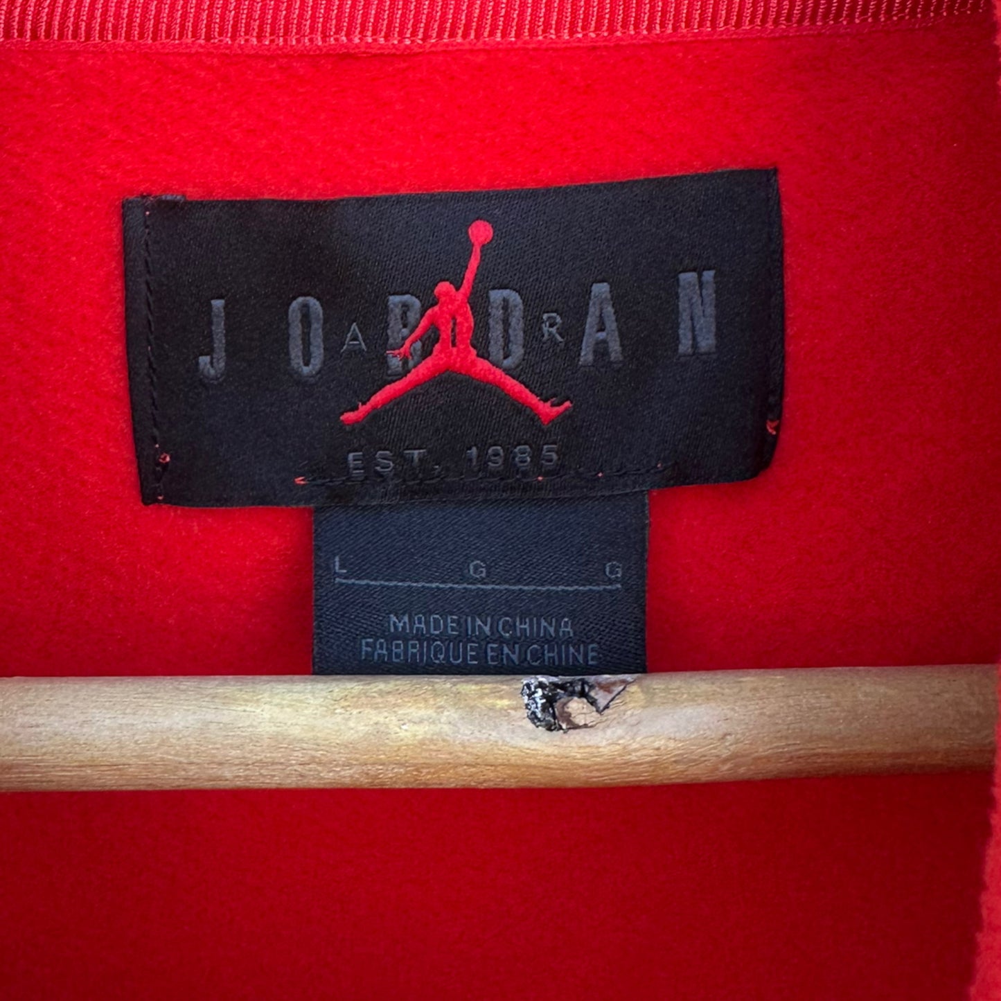 AIR JORDAN X NIKE JUMP MAN RED HOODED JUMPER
