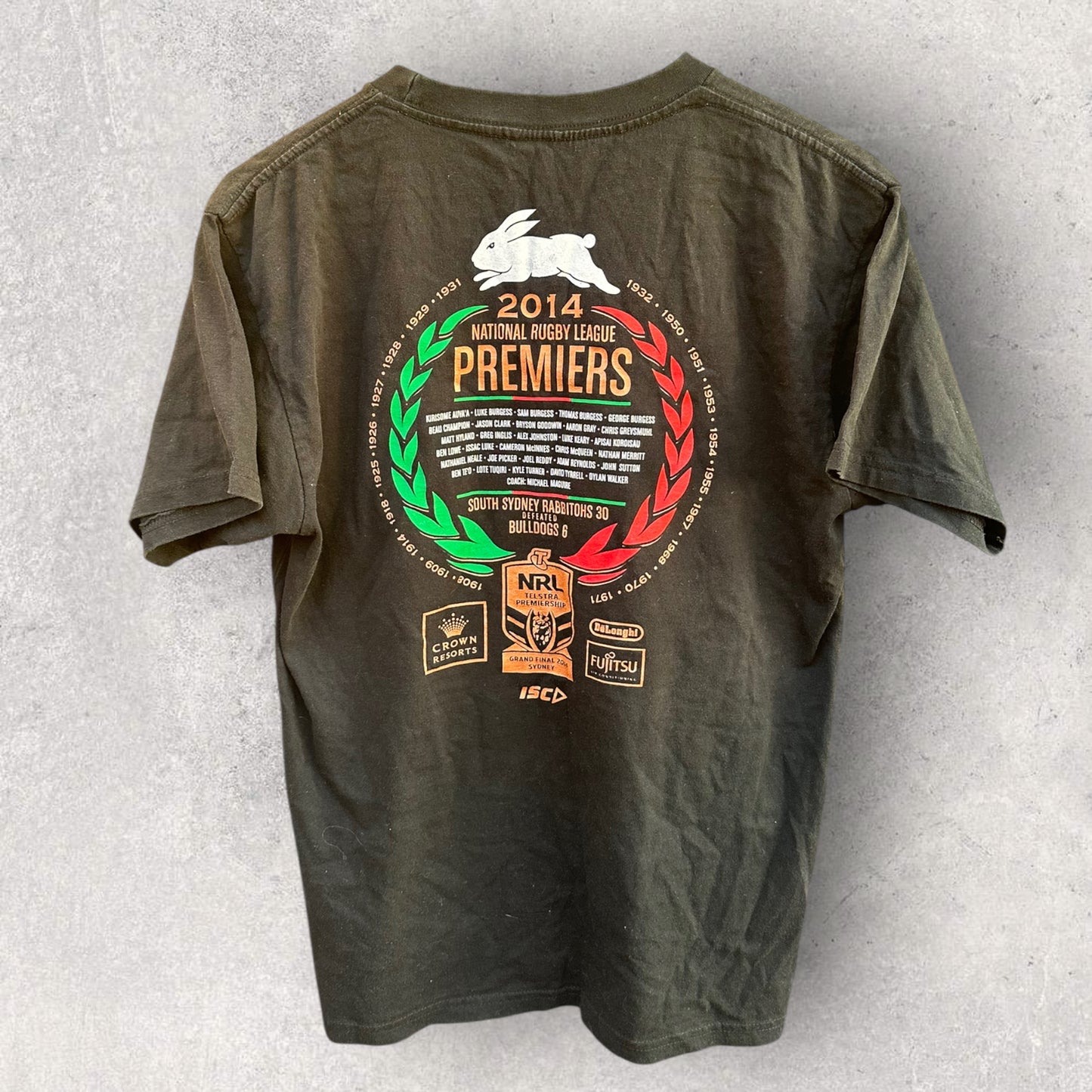 SOUTH SYDNEY RABBITOHS 2014 PREMIERS SHIRT