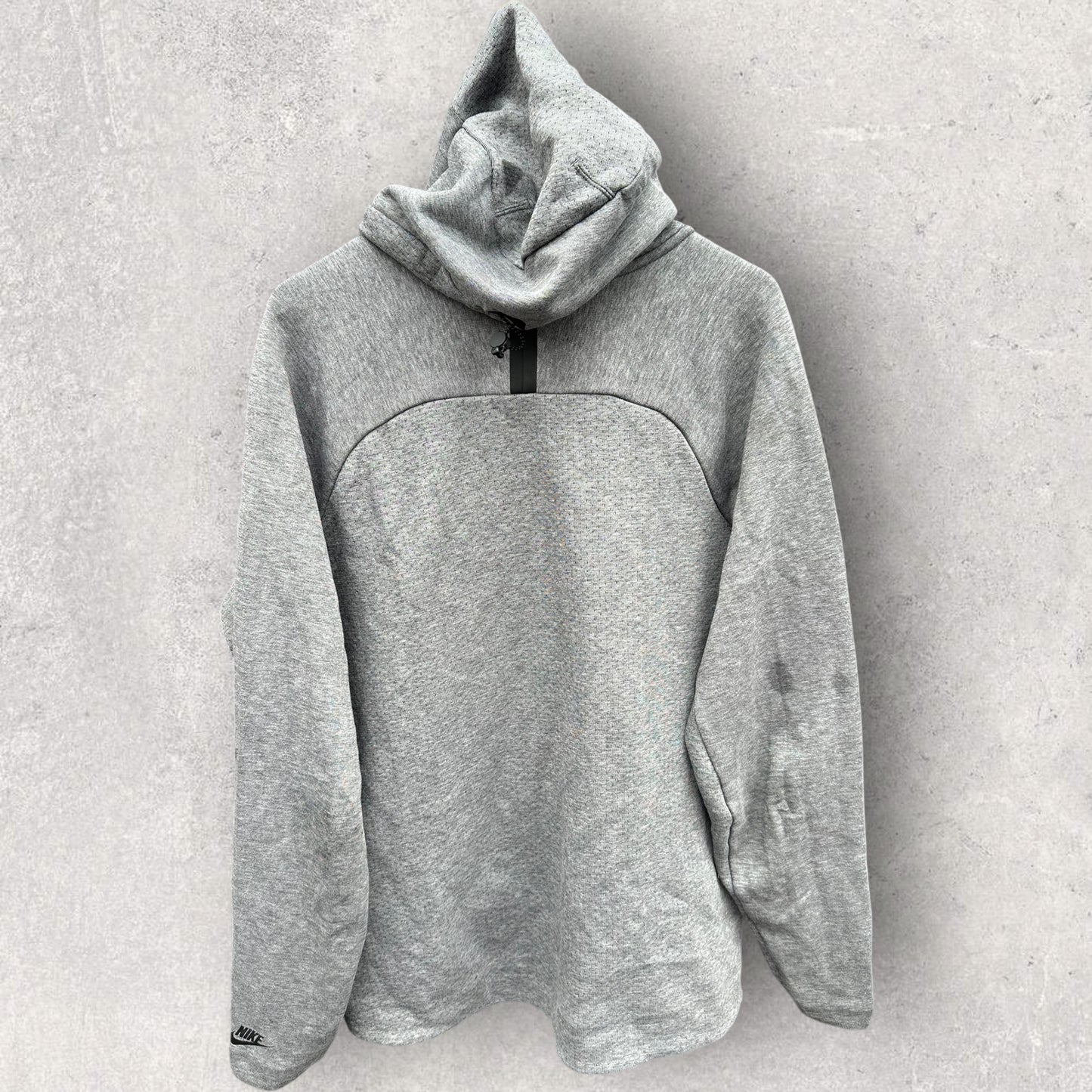 NIKE TECH FLEECE DARK HEATHER GREY HOODED JUMPER