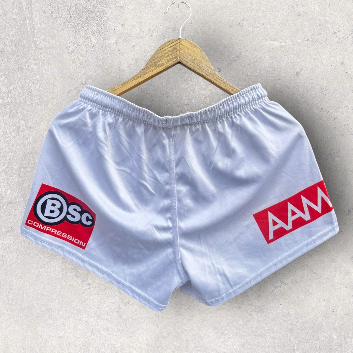 NRL Referees Residents Shield White Match Shorts Worn By Matt Noyen