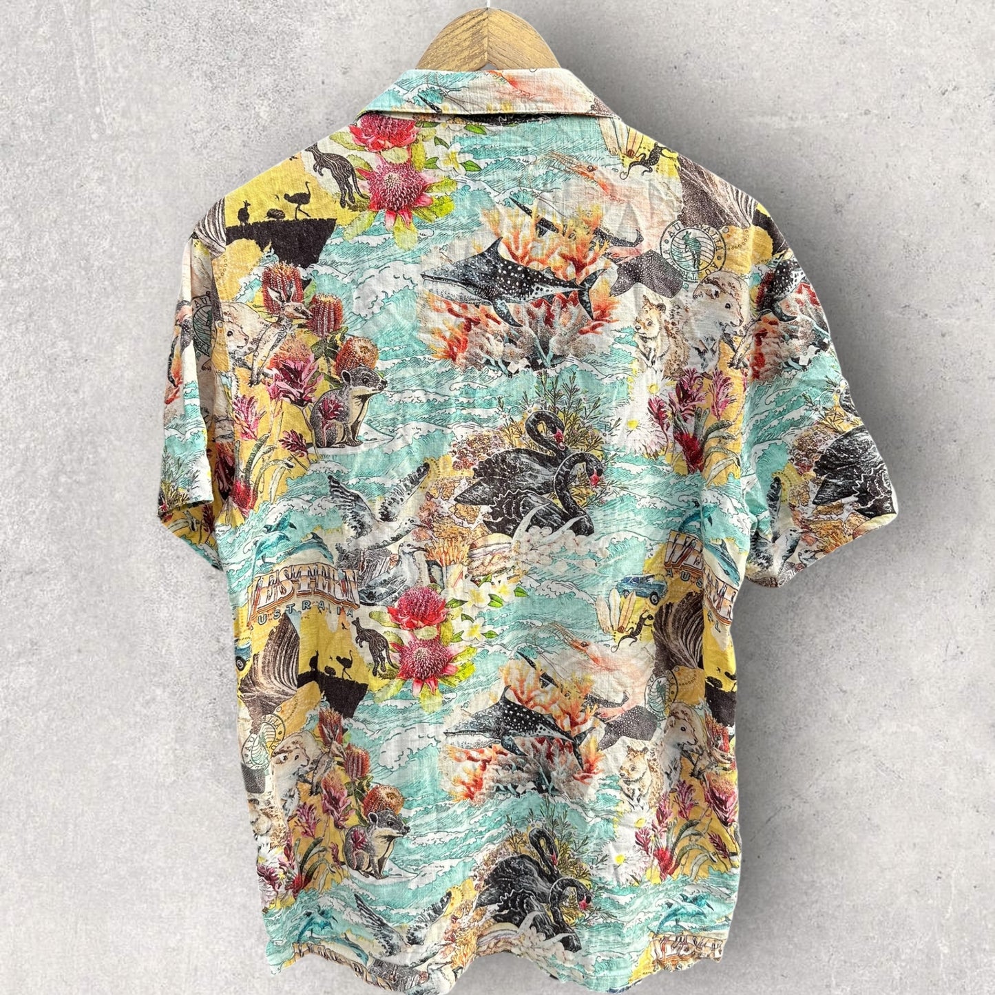 WESTERN AUSTRALIA KENJI SHORT SLEEVE BUTTON UP SHIRT