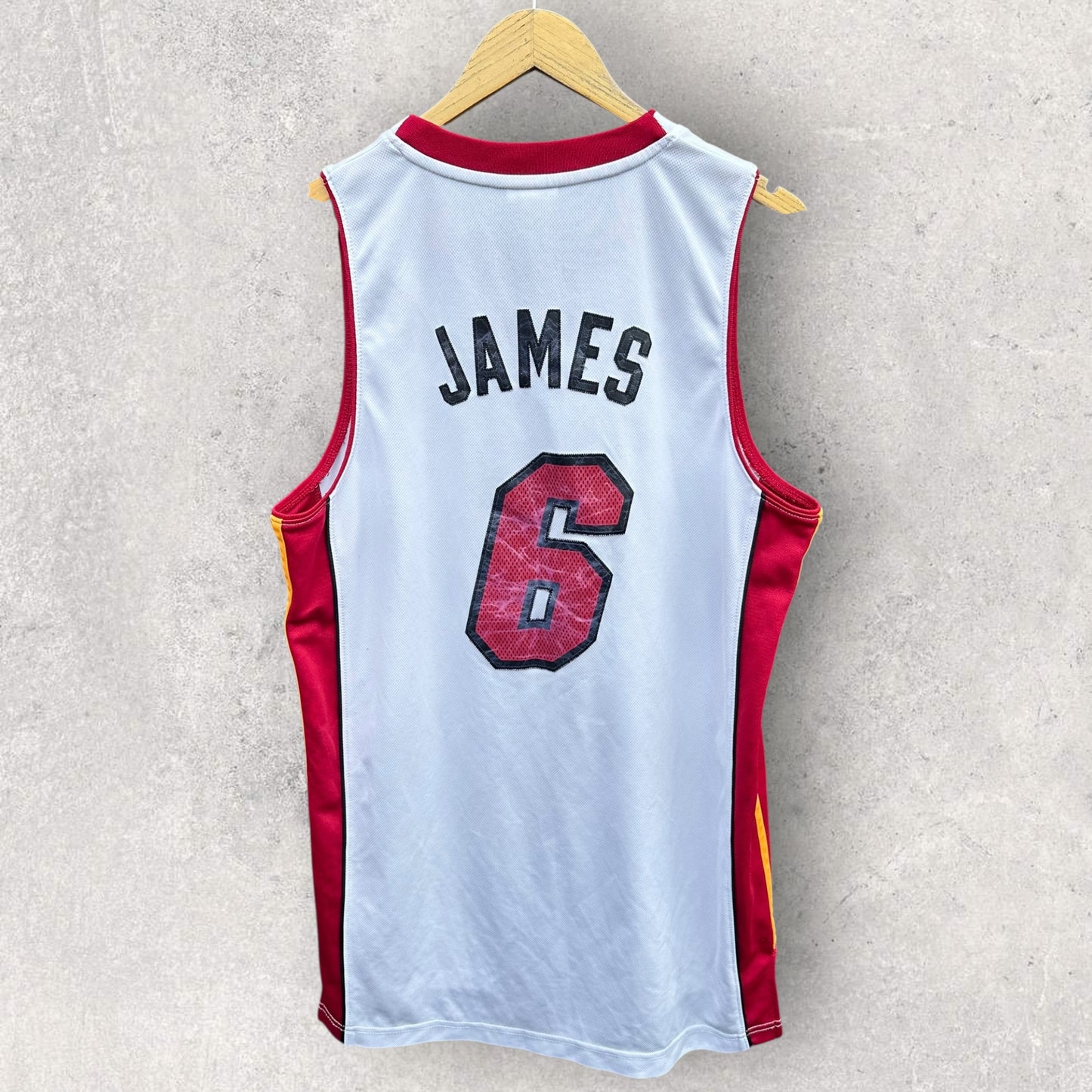 LEBRON JAMES MIAMI HEAT ADIDAS SWINGMAN WHITE NBA JERSEY