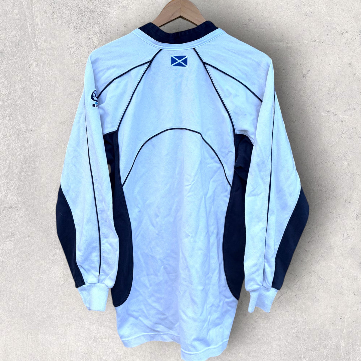 Scotland Rugby Union Canterbury White Vintage Long Sleeve Jersey