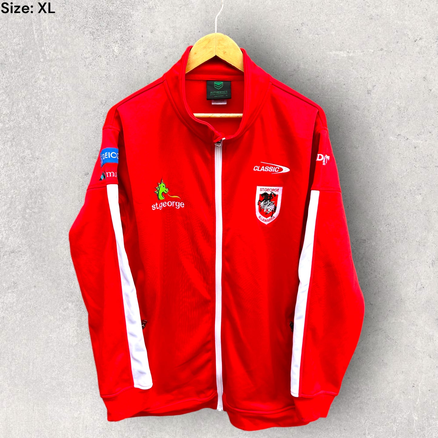 ST GEORGE ILLAWARRA DRAGONS CLASSIC FULL ZIP JACKET