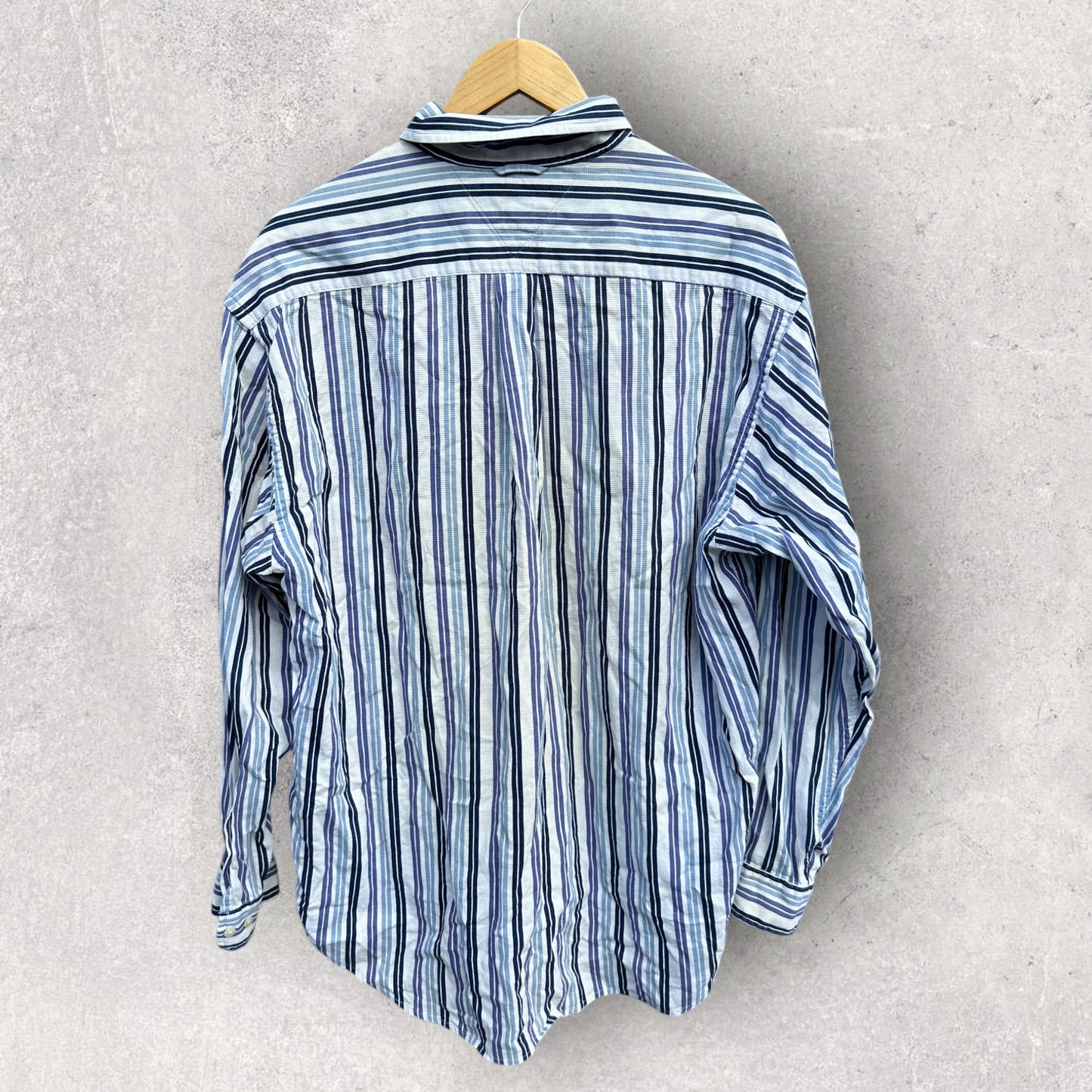 TOMMY HILFIGER STRIPPED LONG SLEEVE DRESS SHIRT