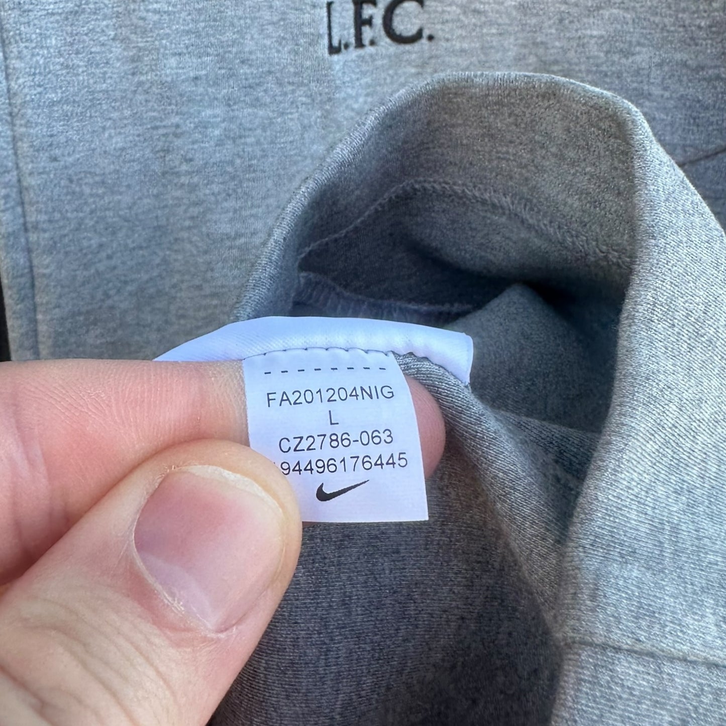 LIVERPOOL FC NIKE TECH PACK GREY HOODED FOOTBALL JACKET