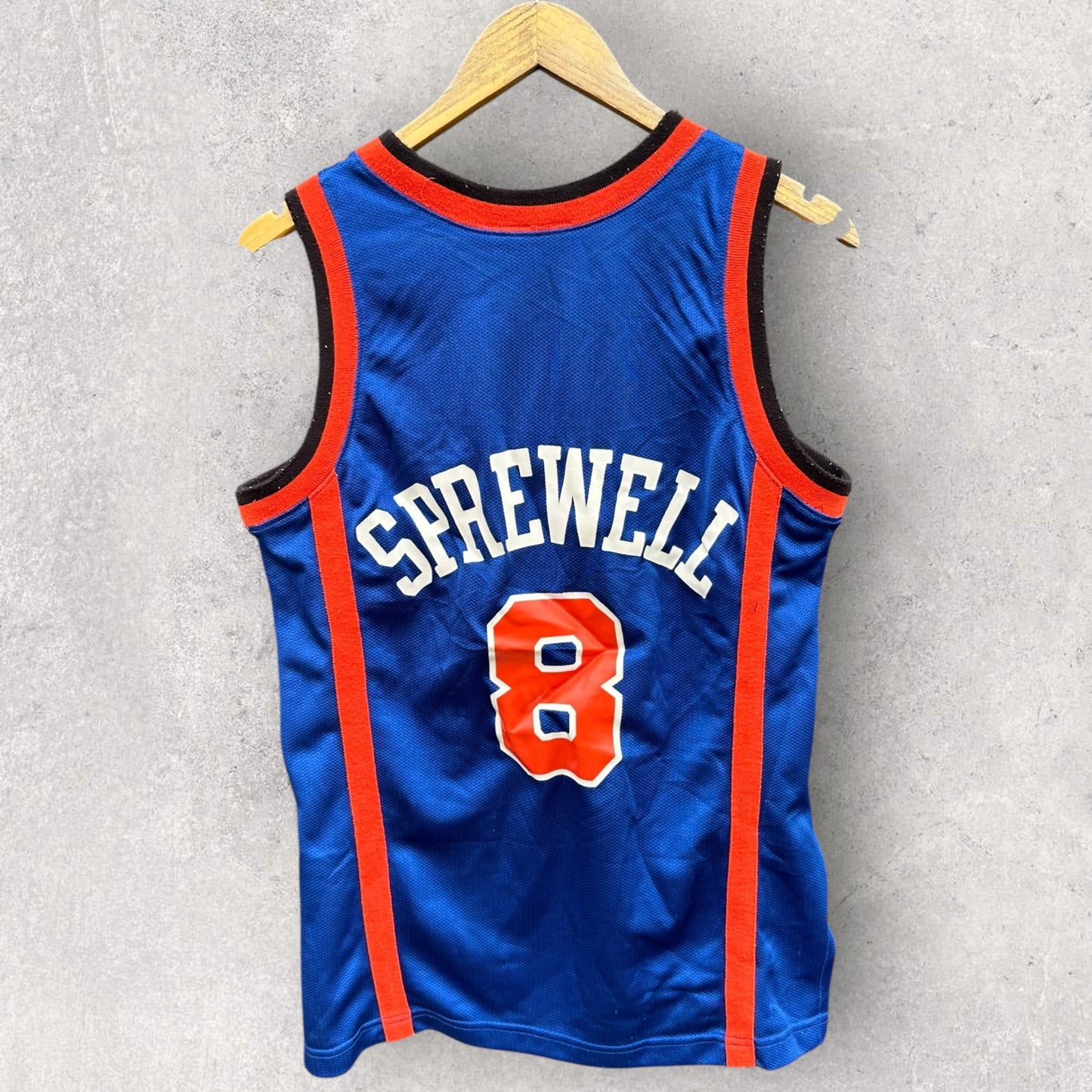 LATRELL SPREWELL NEW YORK KNICKS ADIDAS VINTAGE NBA JERSEY