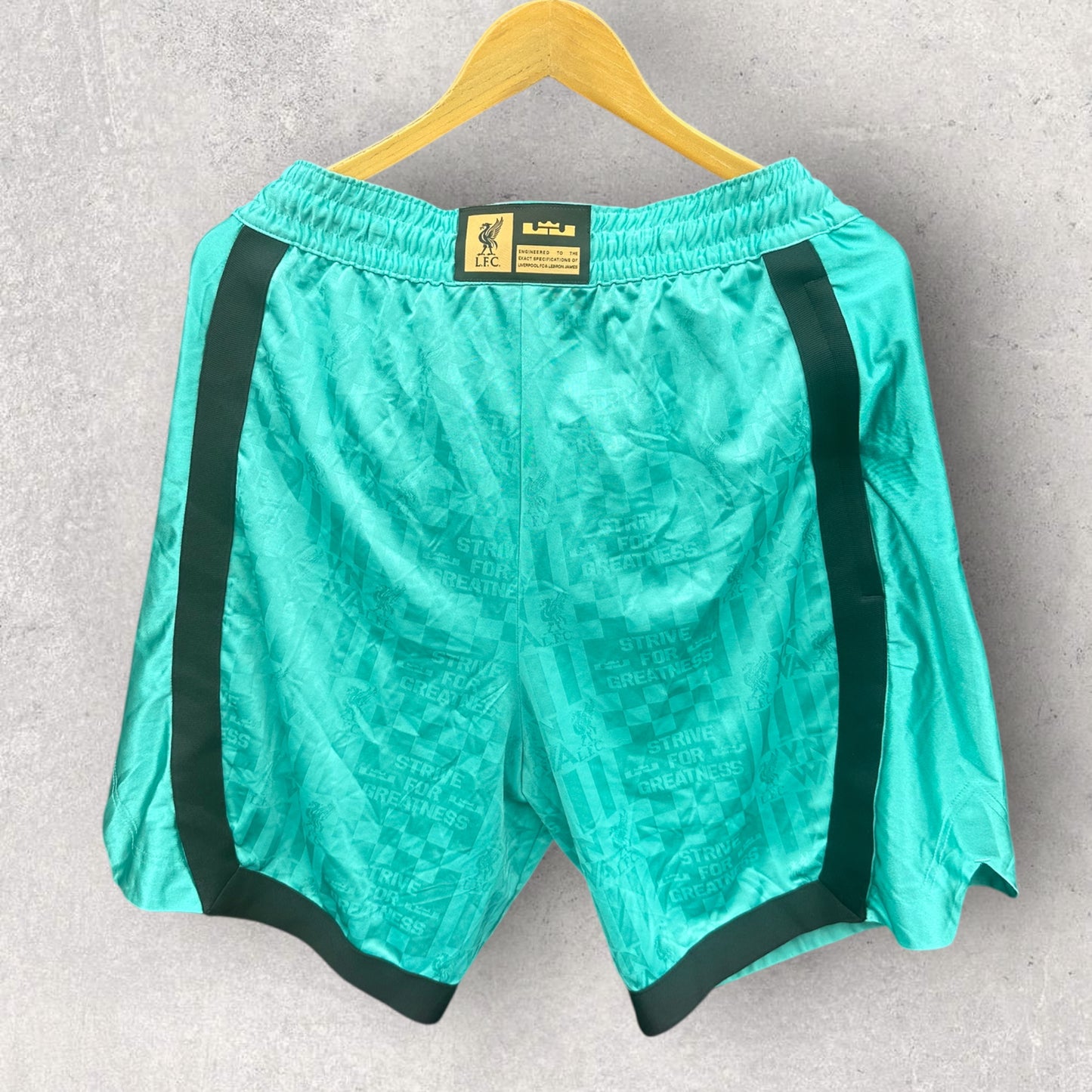LIVERPOOL X LEBRON JAMES YNWA TEAL BLUE NIKE SHORTS