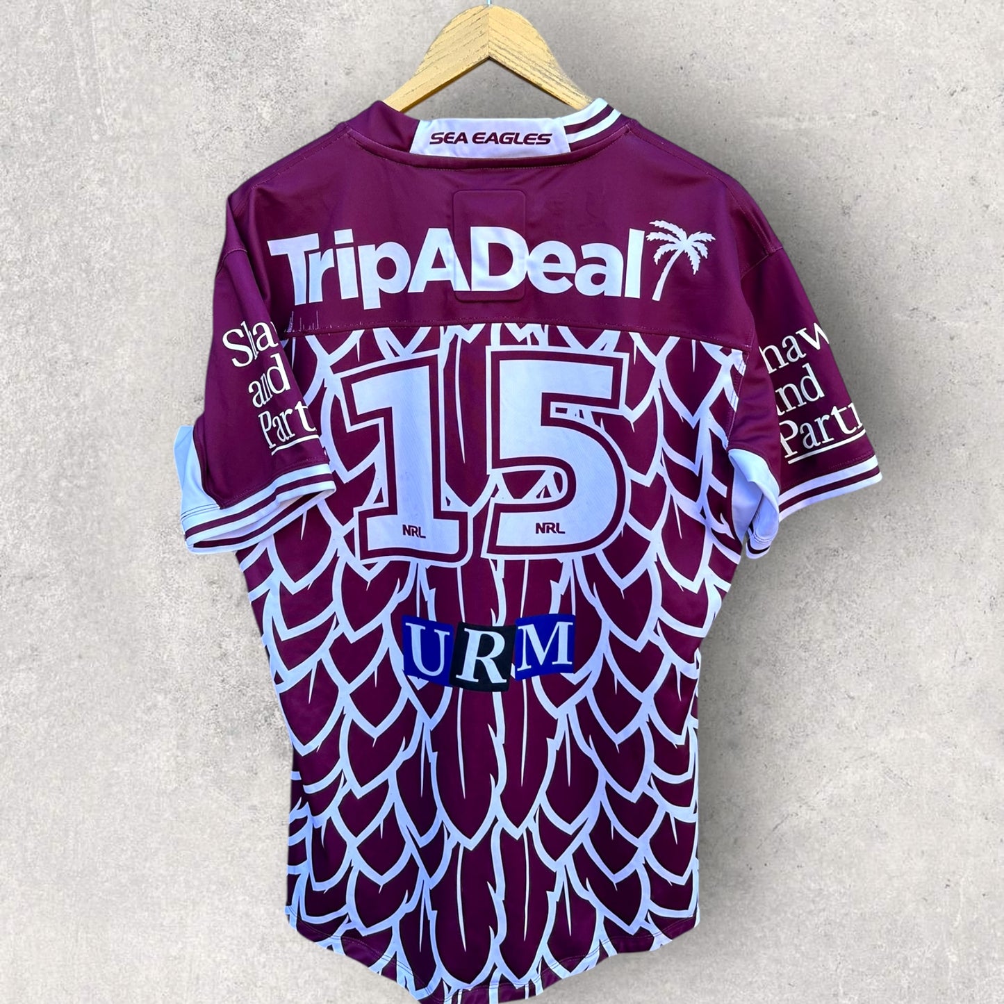 MANLY WARRINGAH SEA EAGLES 2020 AUCKLAND 9S MATCH WORN + SIGNED JERSEY ISSUED TO TANIELA PASEKA