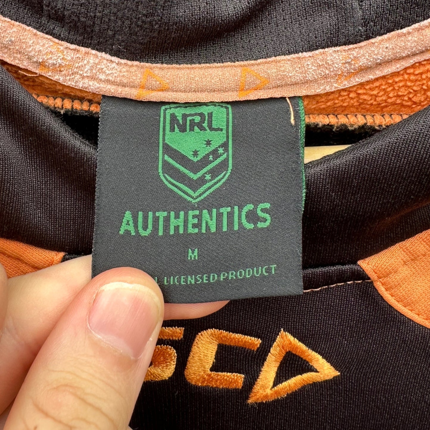 WESTS TIGERS ISC BLACK PULLOVER HOODED JUMPER