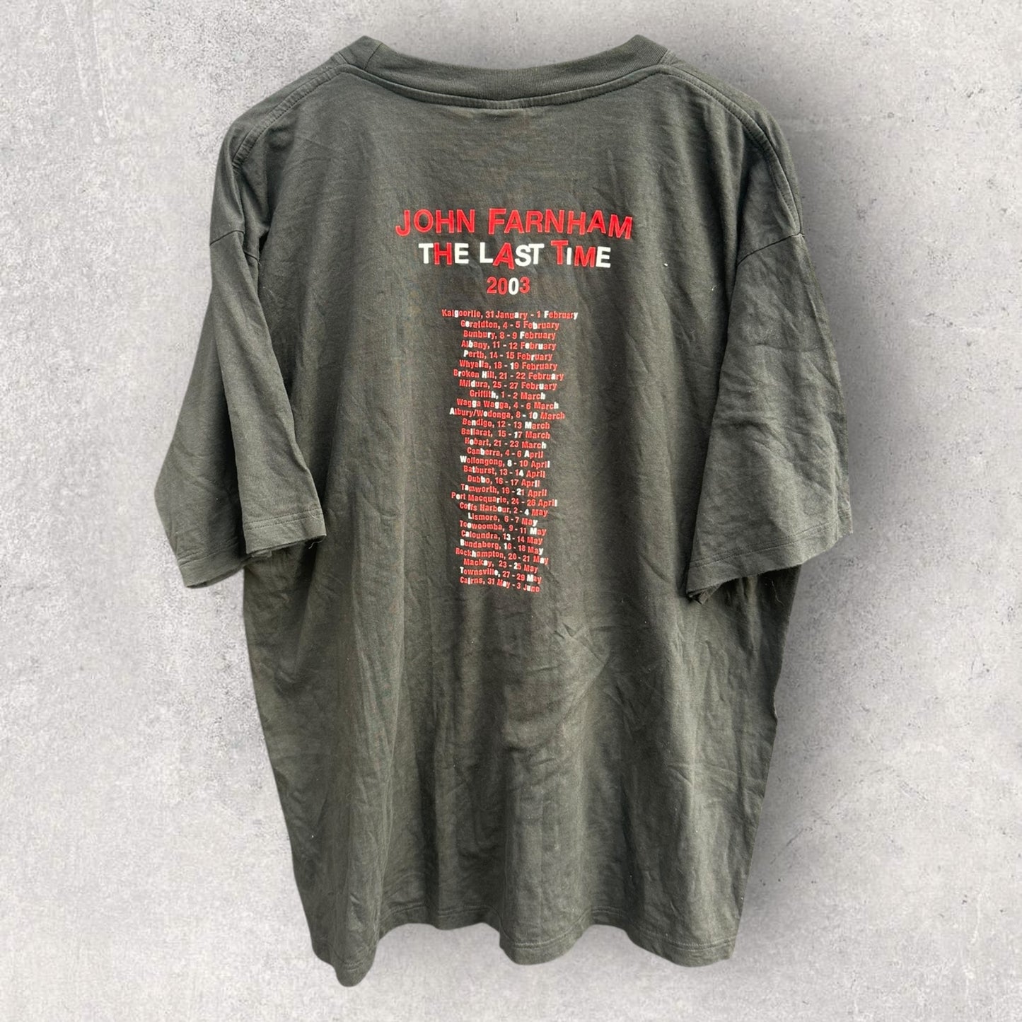 JOHN FARNHAM 2003 THE LAST TIME BAND TOUR BLACK SHIRT