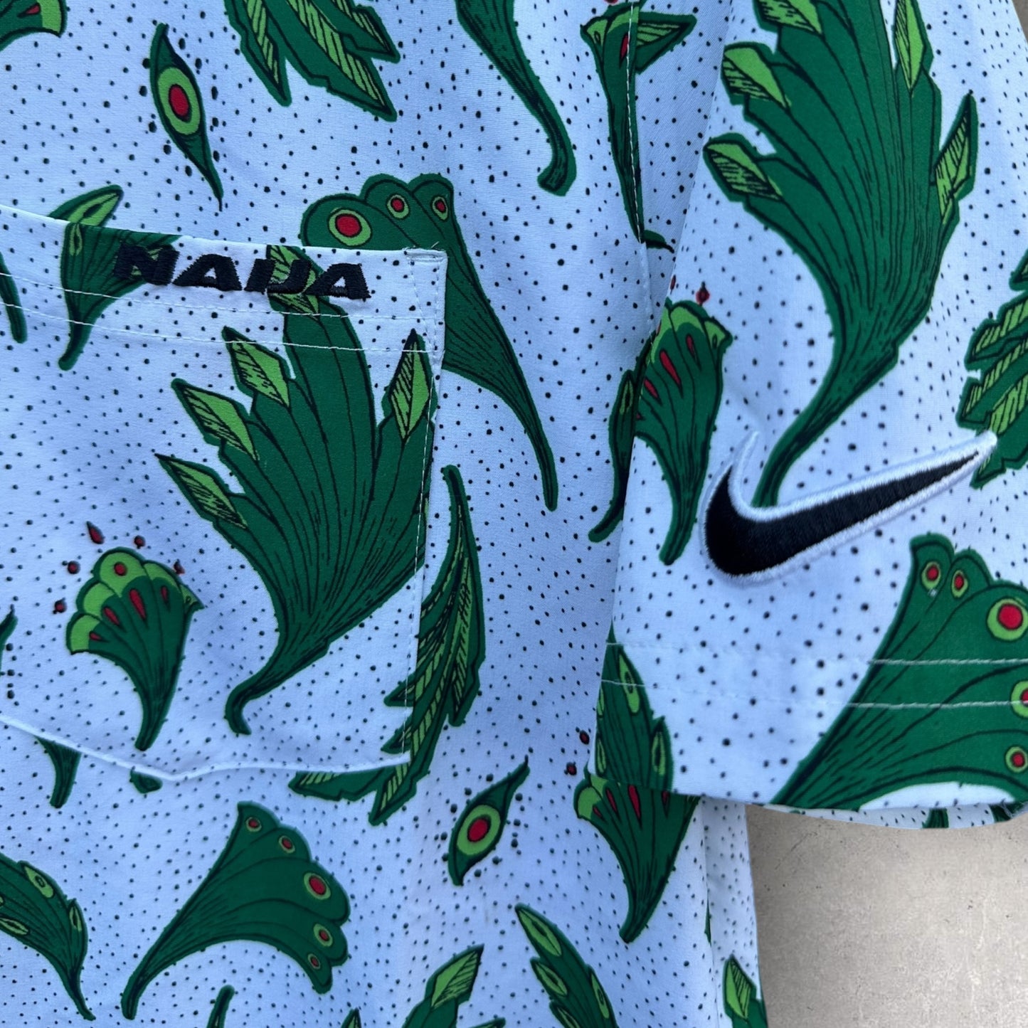NIKE NIGERIA WOVEN SKATE TOP WHITE & GREEN