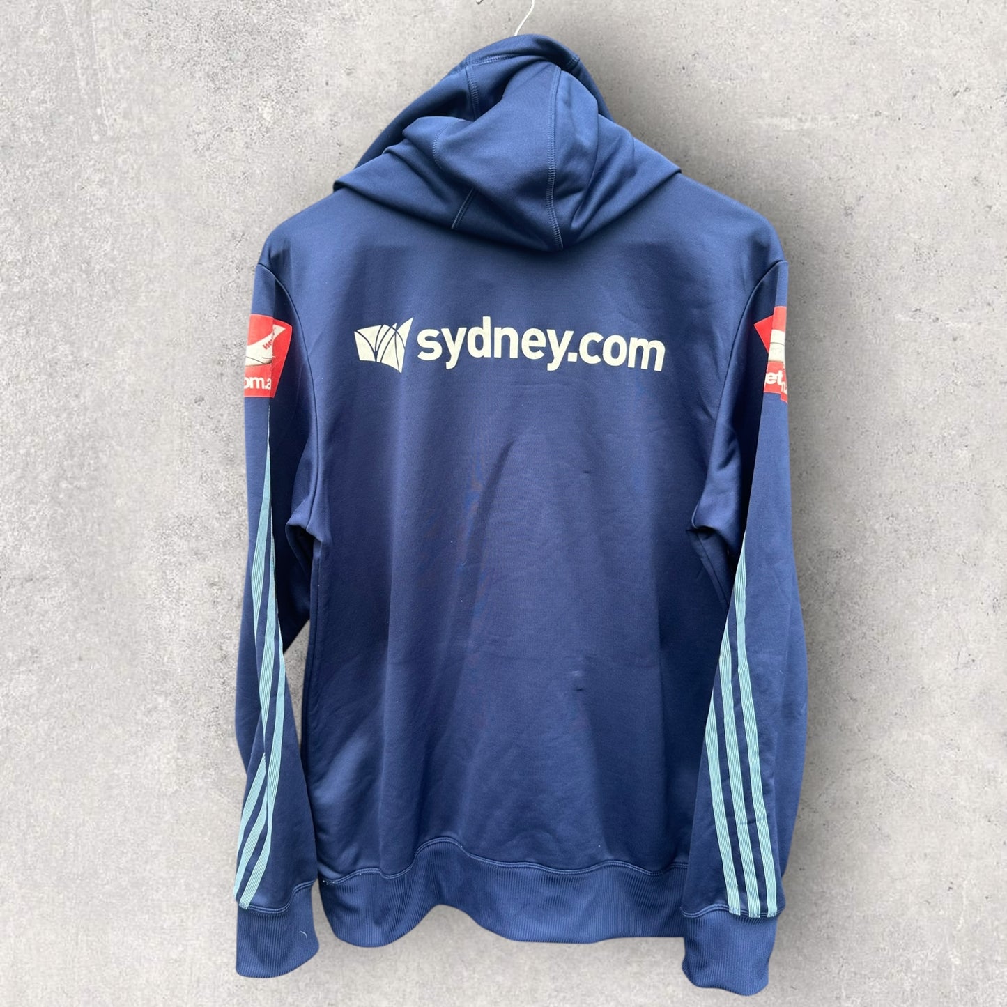 SYDNEY FC ADIDAS PULLOVER A-LEAGUE FOOTBALL HOODED JUMPER