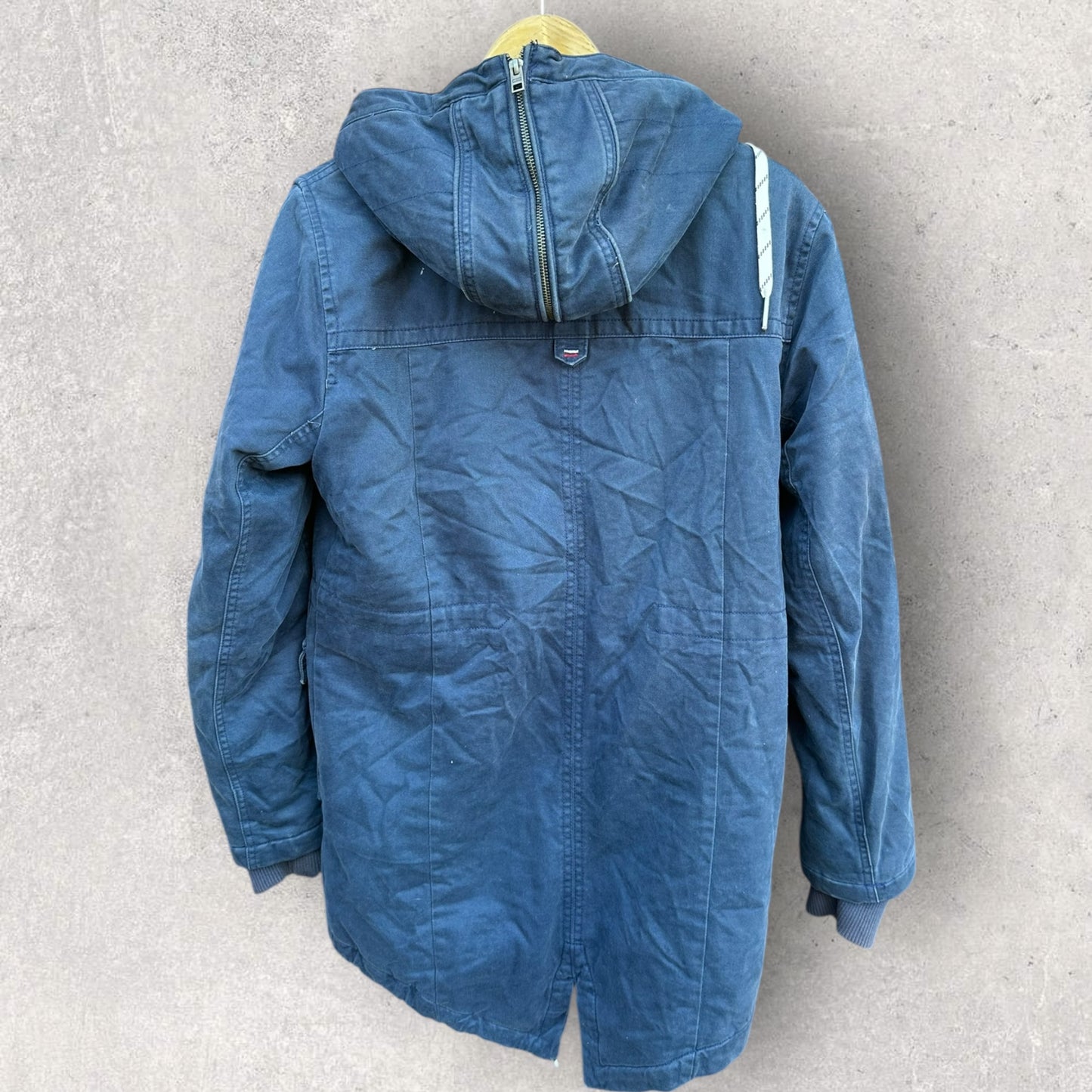 TOMMY HILFIGER BLUE FLEECE HOODED JACKET