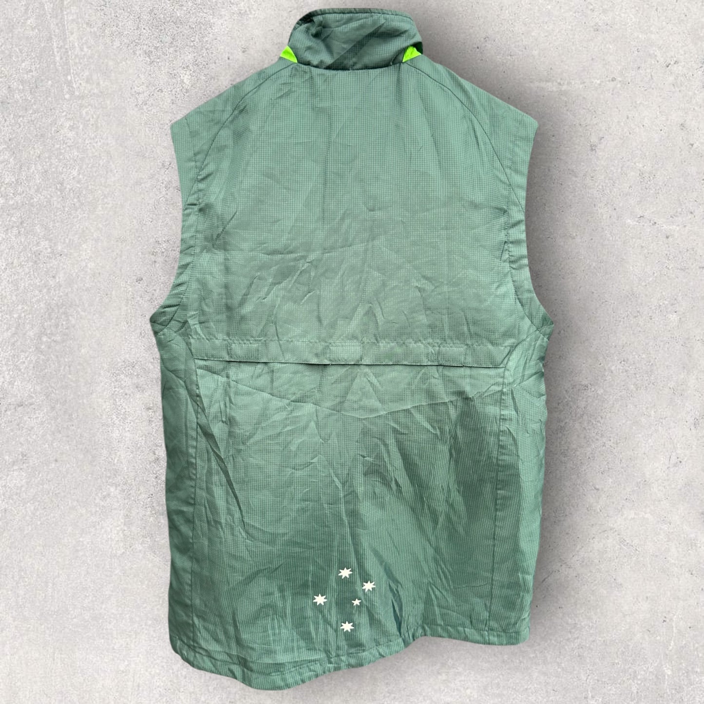 CRICKET AUSTRALIA ASICS GREEN SLEEVELESS VEST