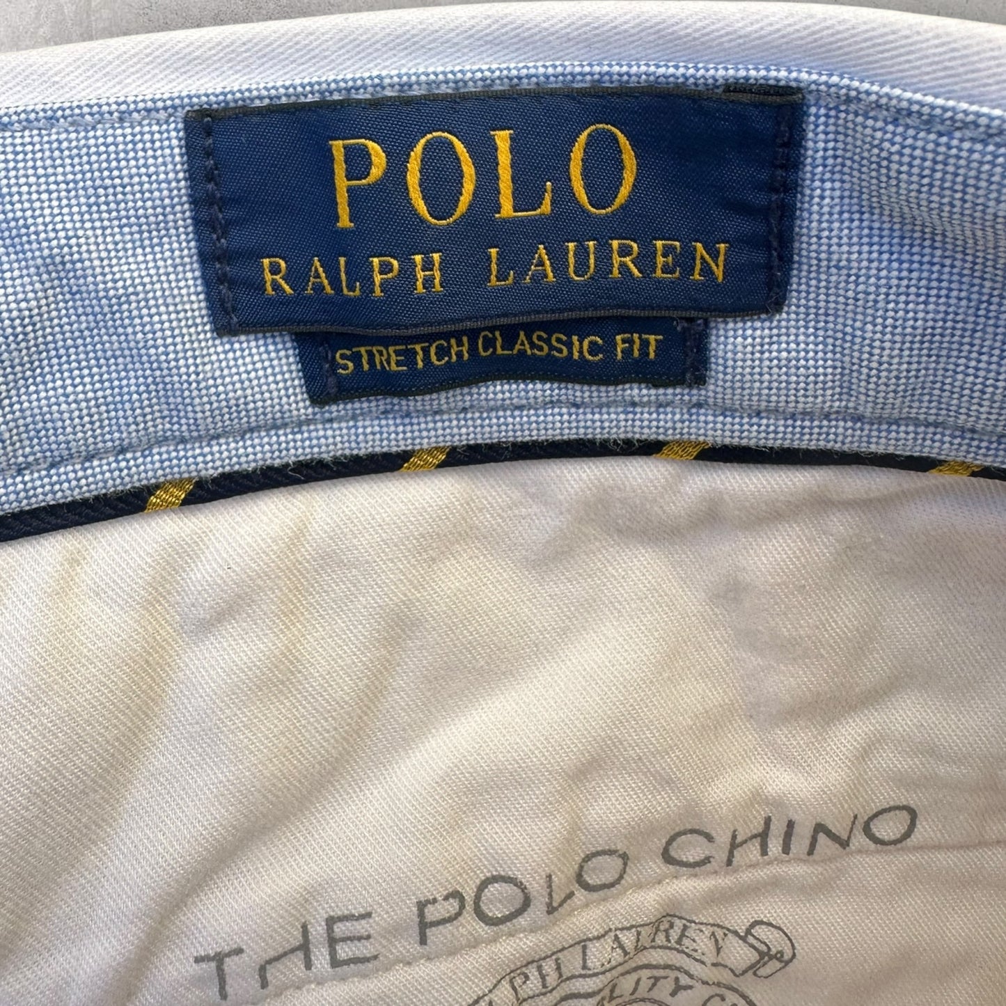 RALPH LAUREN POLO WHITE CHINO SHORTS