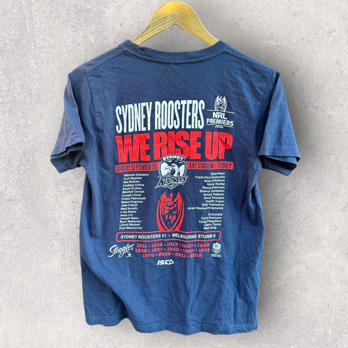 Sydney Roosters 2018 Premiers Short Sleeve NRL Shirt
