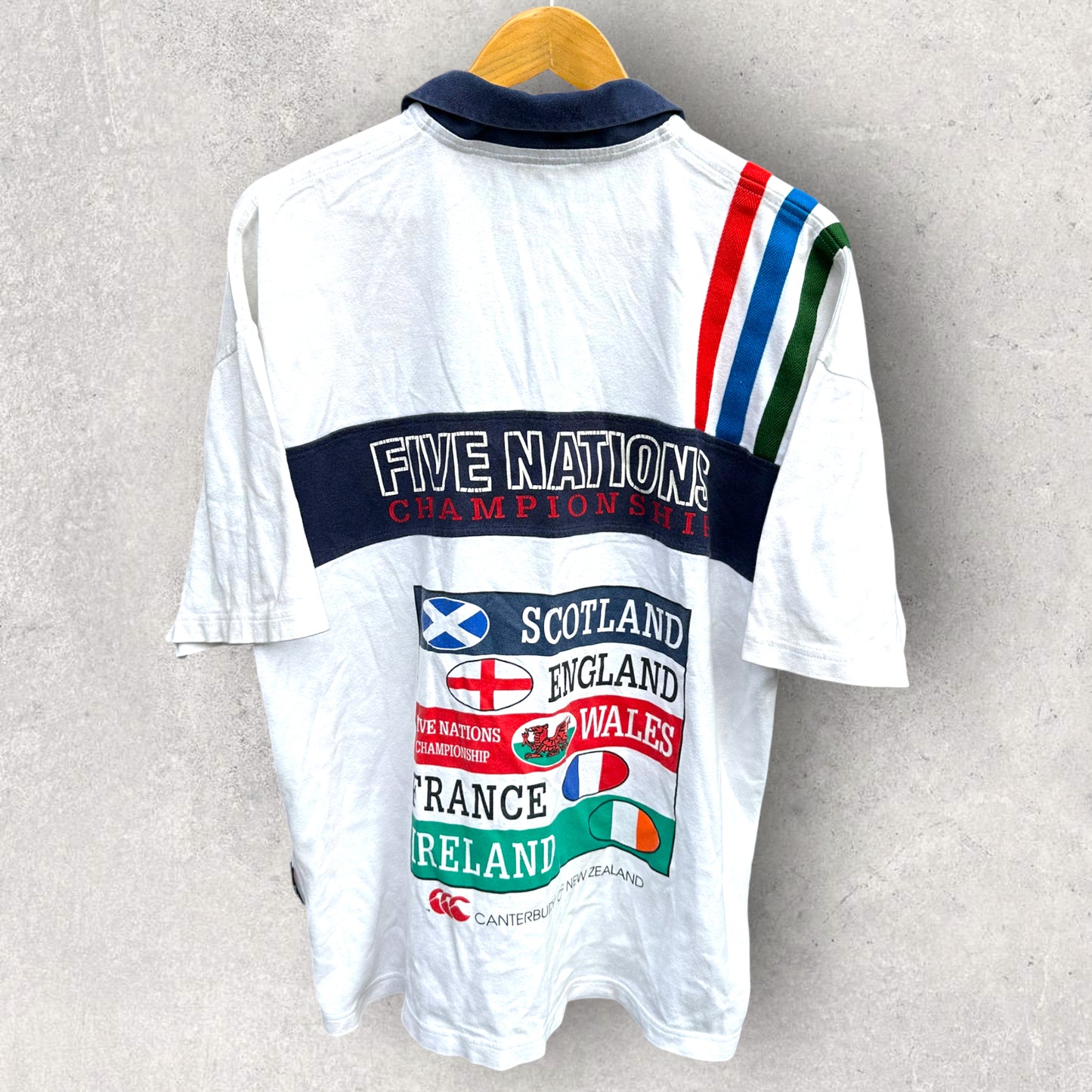 FIVE NATIONS VINTAGE RUGBY UNION CANTERBURY JERSEY