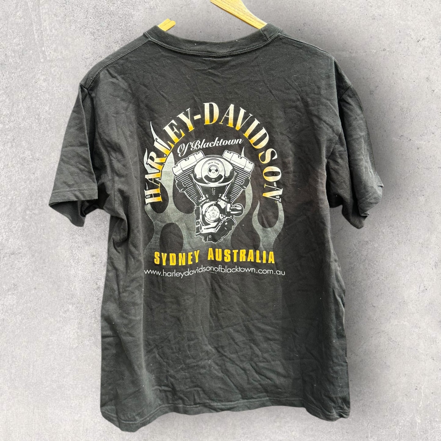 HARLEY DAVIDSON BLACKTOWN CHAPTER BLACK VINTAGE SHIRT