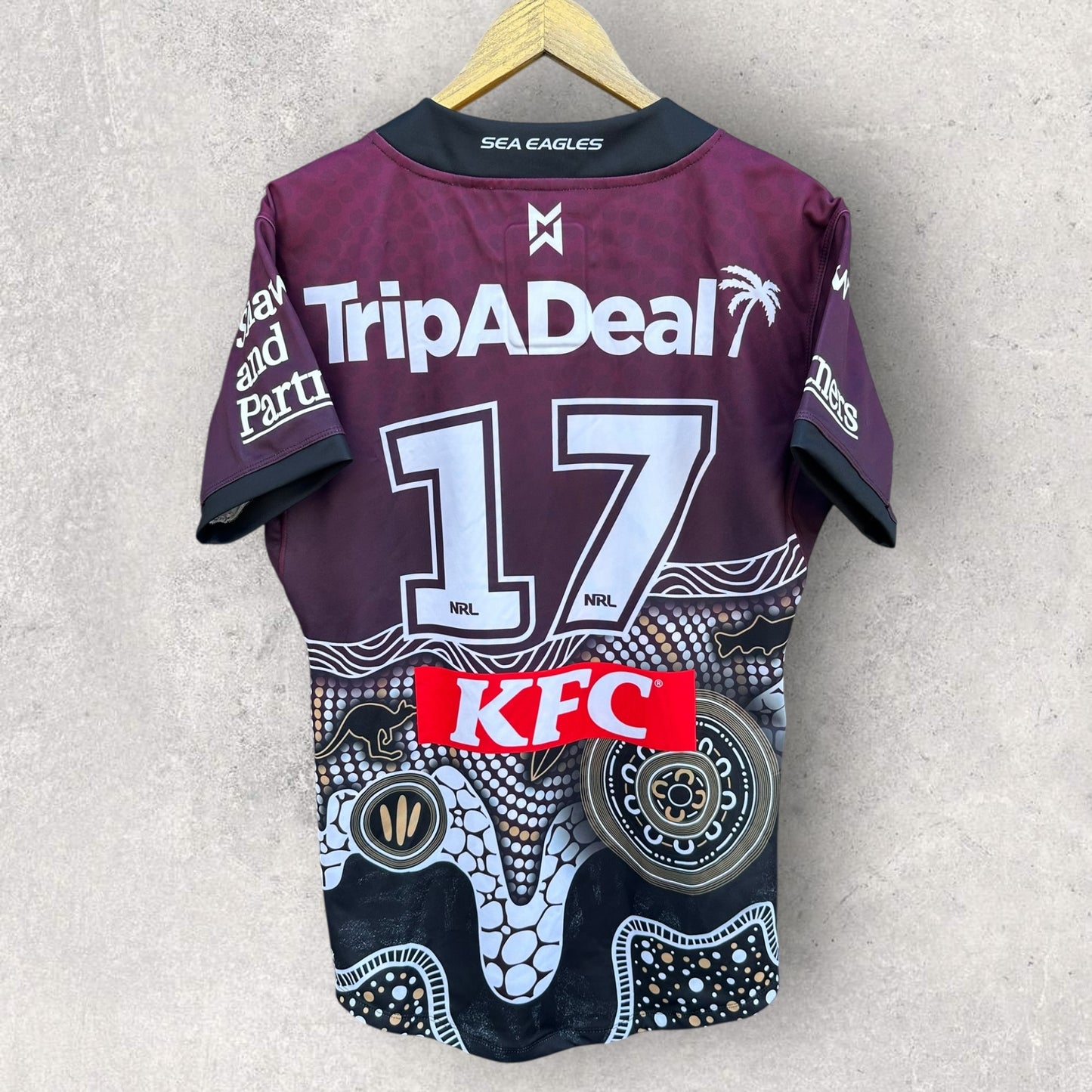 MANLY WARRINGAH SEA EAGLES 2025 INDIGENOUS PLAYER ISSUED JERSEY ISSUED TO TOF SIPLEY
