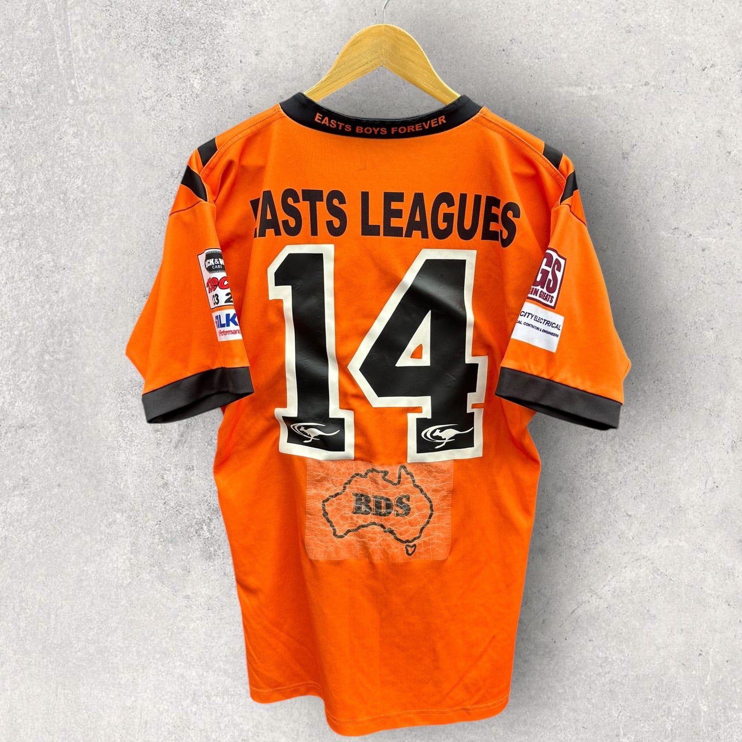 EASTS TIGERS QLD RUGBY LEAGUE PLAYER WORN MATCH JERSEY
