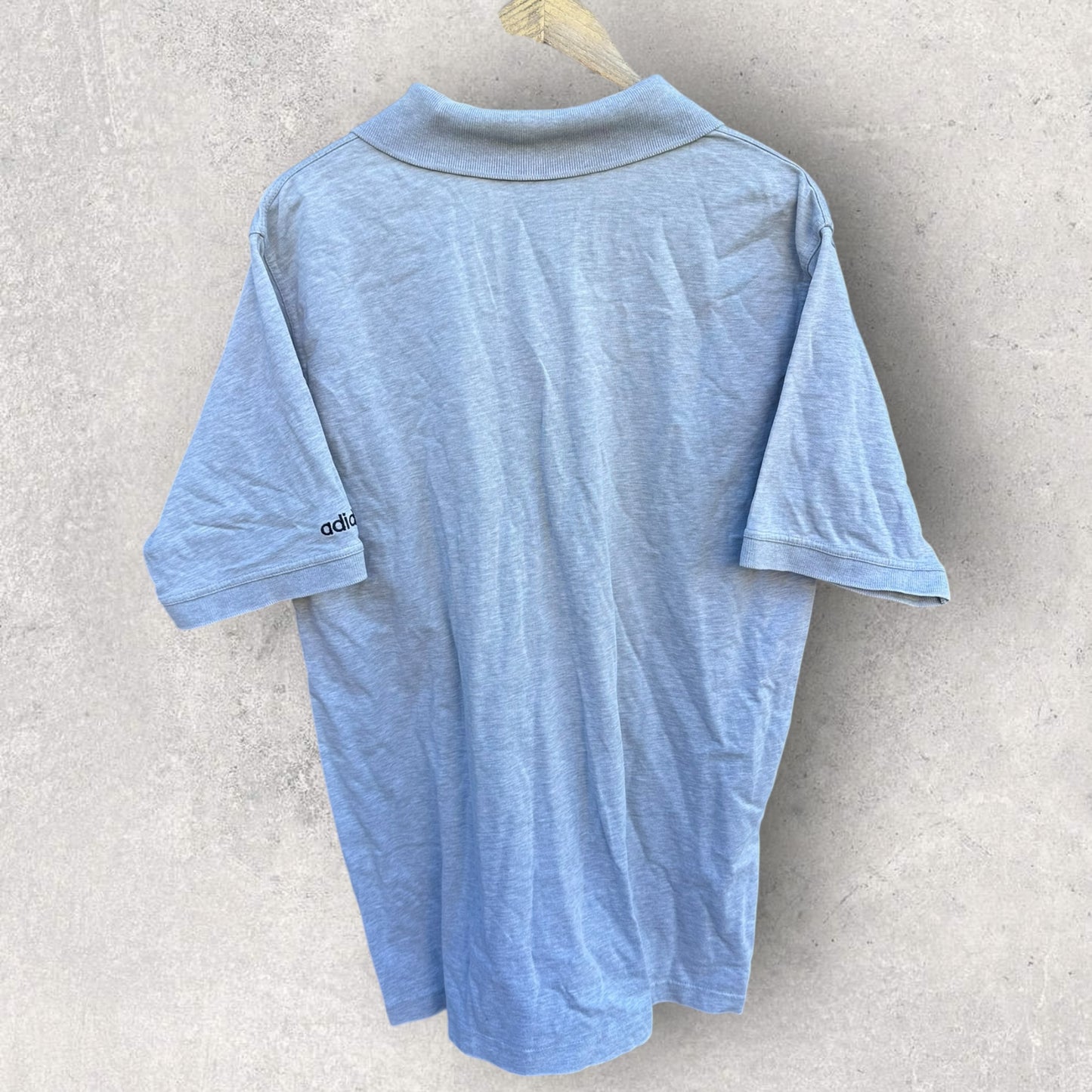 ADIDAS VINTAGE GREY SHORT SLEEVE POLO SHIRT