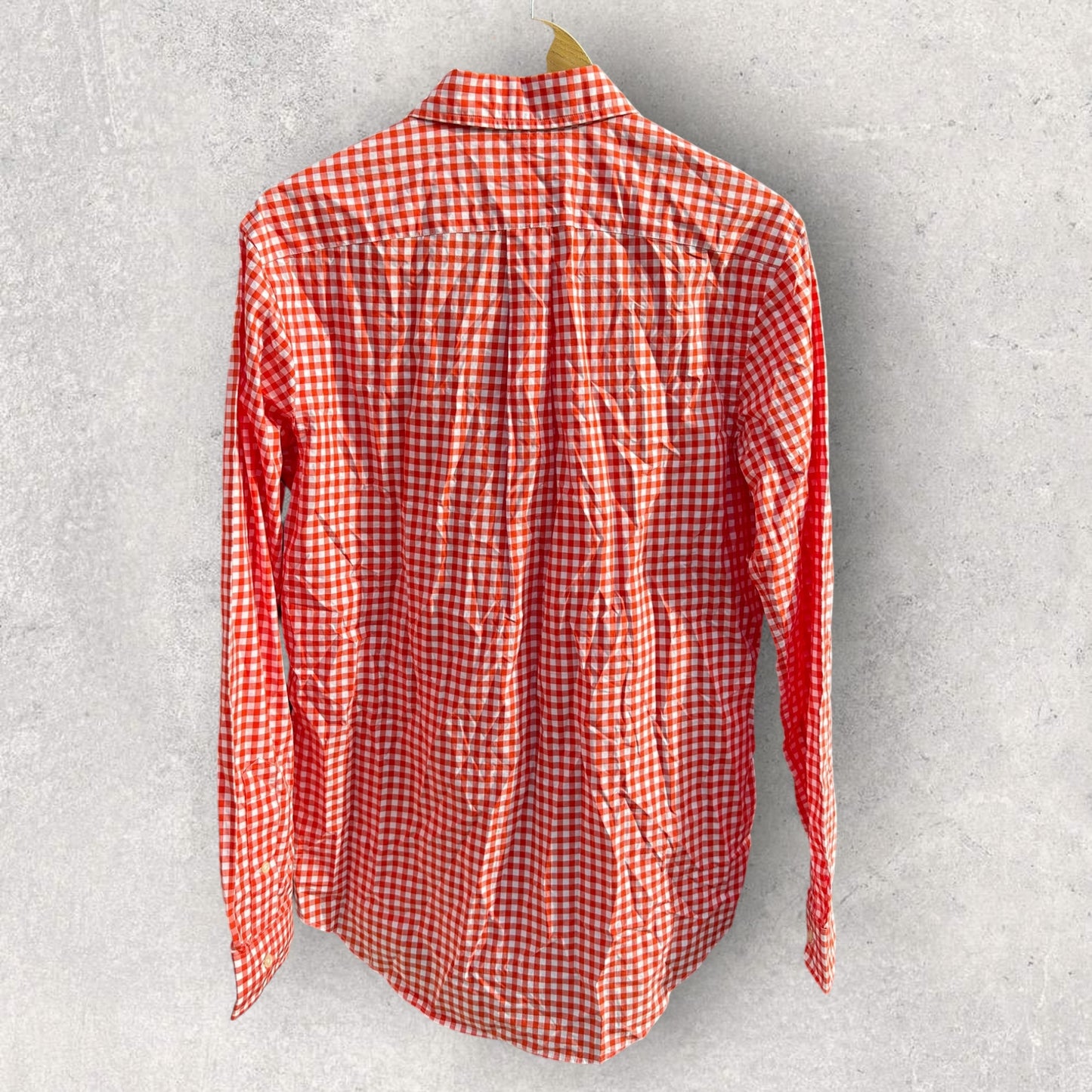 RALPH LAUREN POLO RED/ORANGE LONG SLEEVE BUTTON UP SHIRT