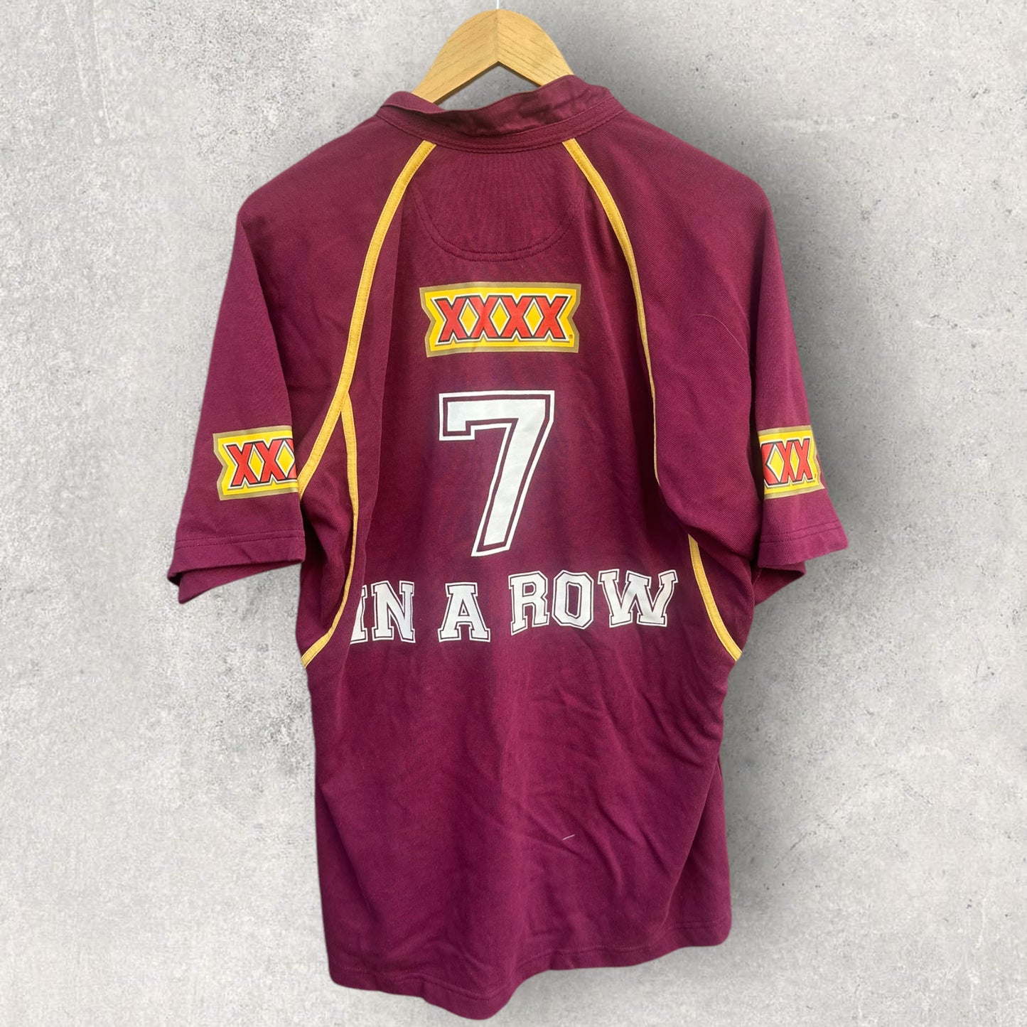 QUEENSLAND MAROONS CANTERBURY 7 STRAIGHT COMMEMORATIVE JERSEY
