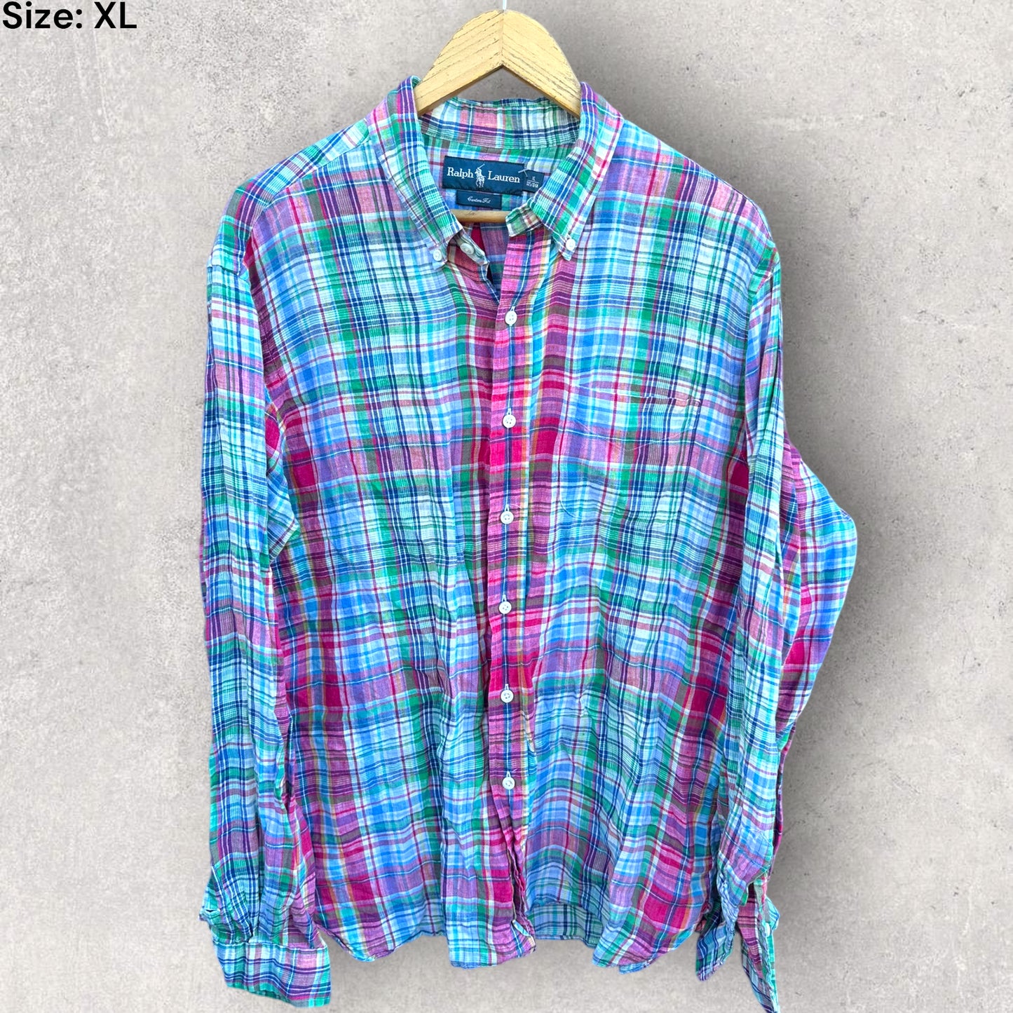 RALPH LAUREN POLO MENS LONG SLEEVE BUTTON UP SHIRT