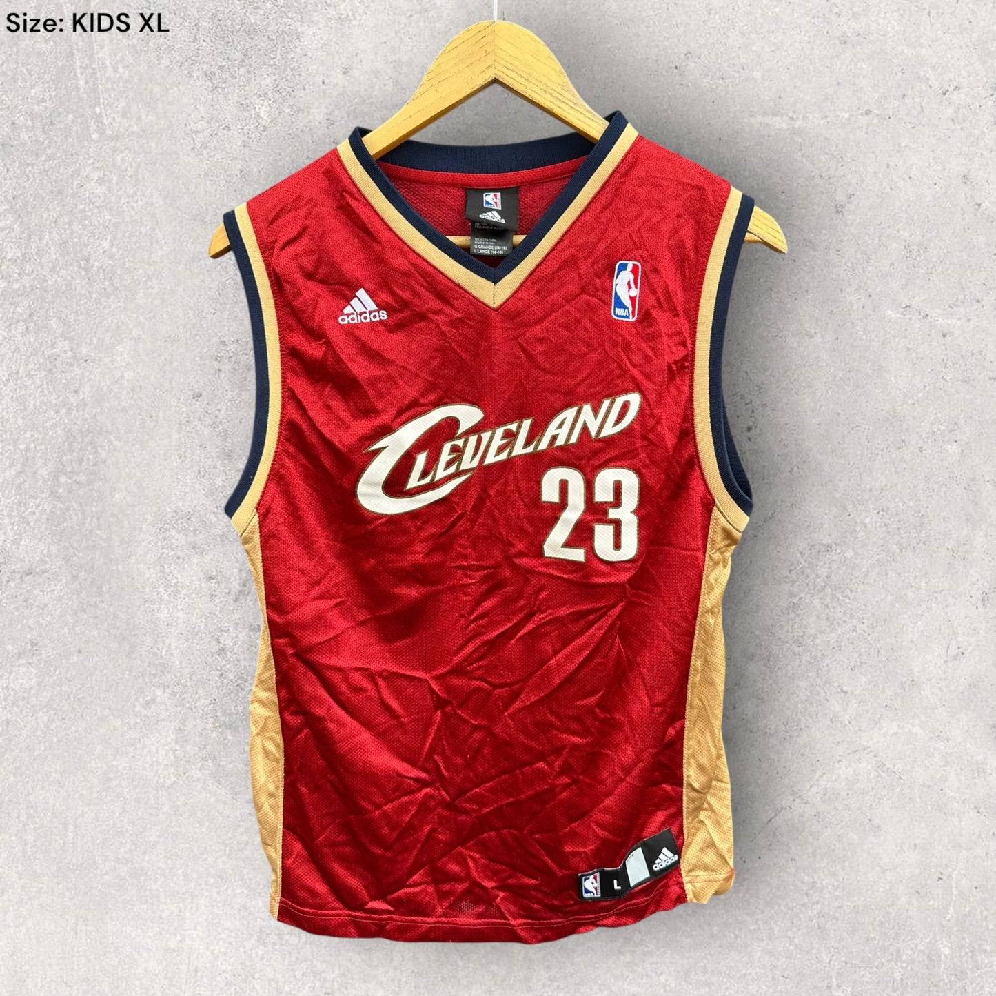 LEBRON JAMES CLEVELAND CAVALIERS ADIDAS VINTAGE NBA KIDS JERSEY