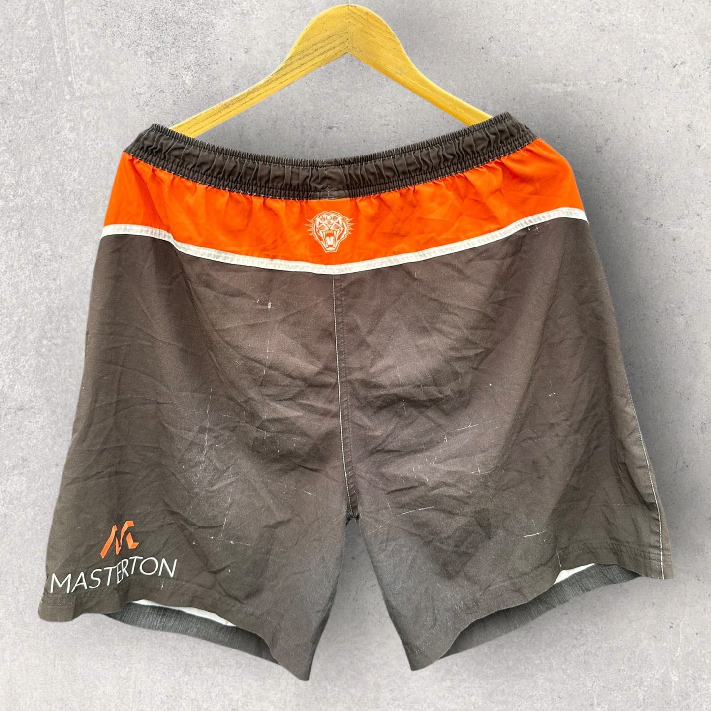 WESTS TIGERS STEEDAN PLAYER WORN TRAINING SHORTS