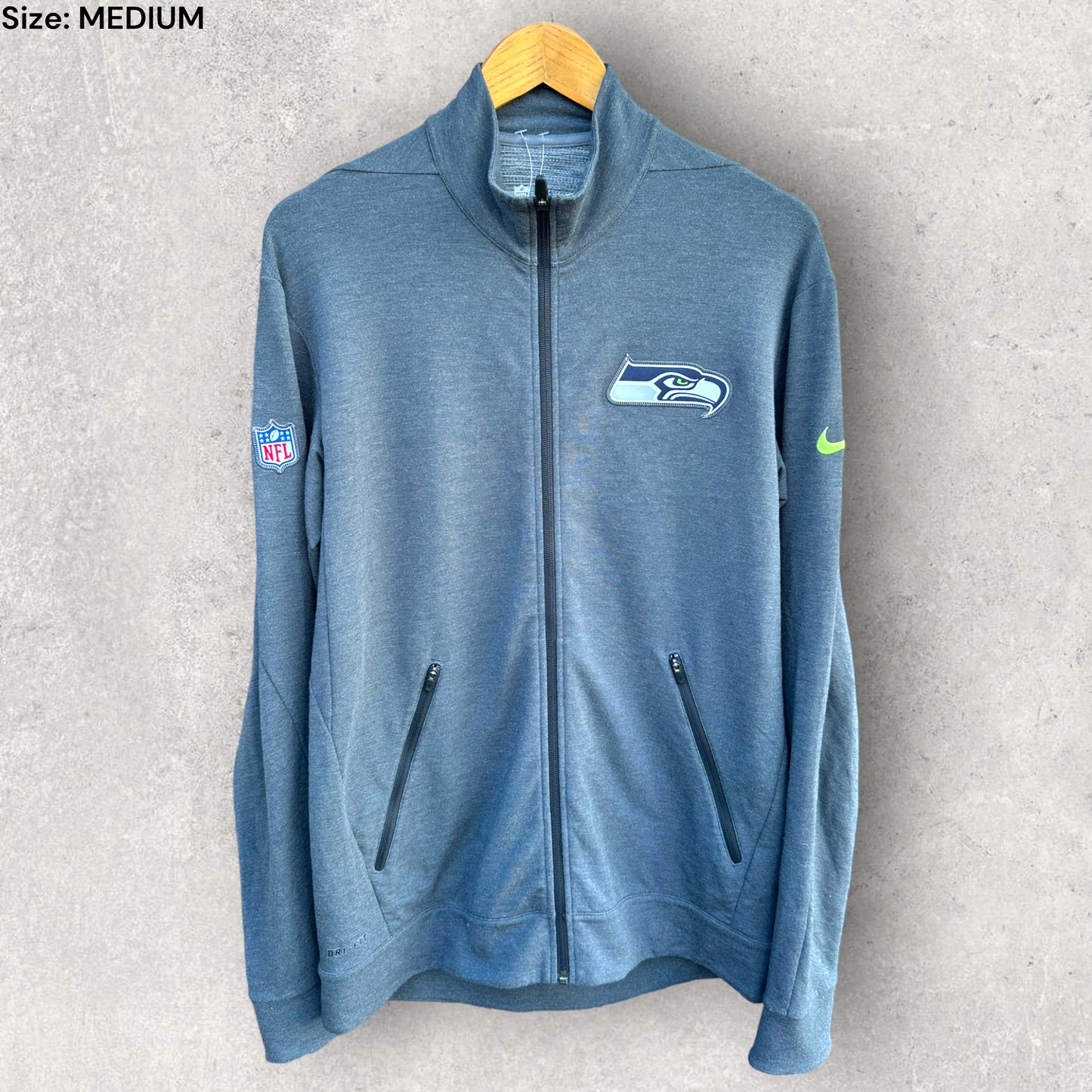 SEATTLE SEAHAWKS THERMA-FIT NIKE GREY JACKET