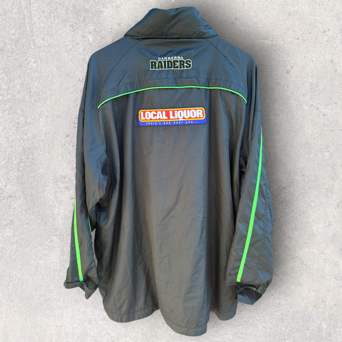 Canberra Raiders ISC Windbreaker Hooded NRL Jacket Issued to Dane Tilse