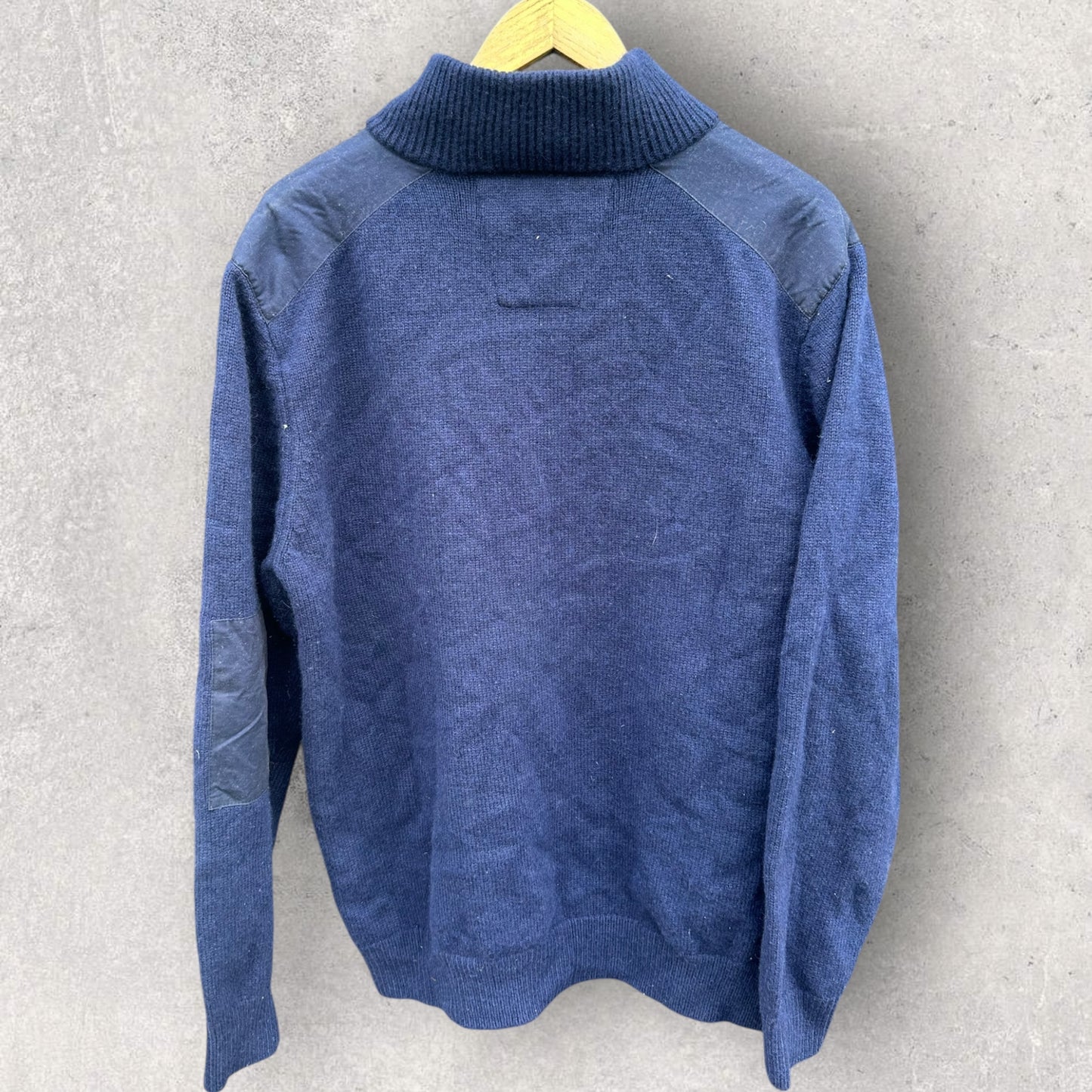 RM WILLIAMS STOCKYARD CHEST ZIP BLUE JUMPER