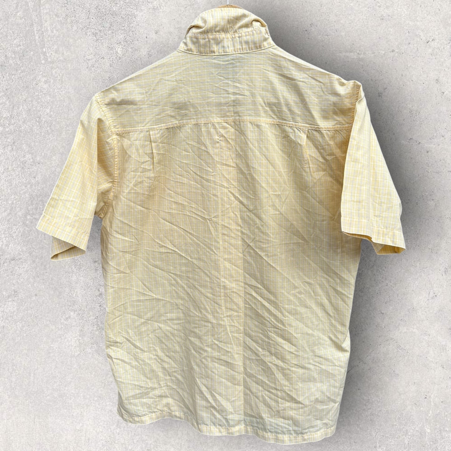 RALPH LAUREN POLO YELLOW SHORT SLEEVE BUTTON UP VINTAGE SHIRT MADE IN USA