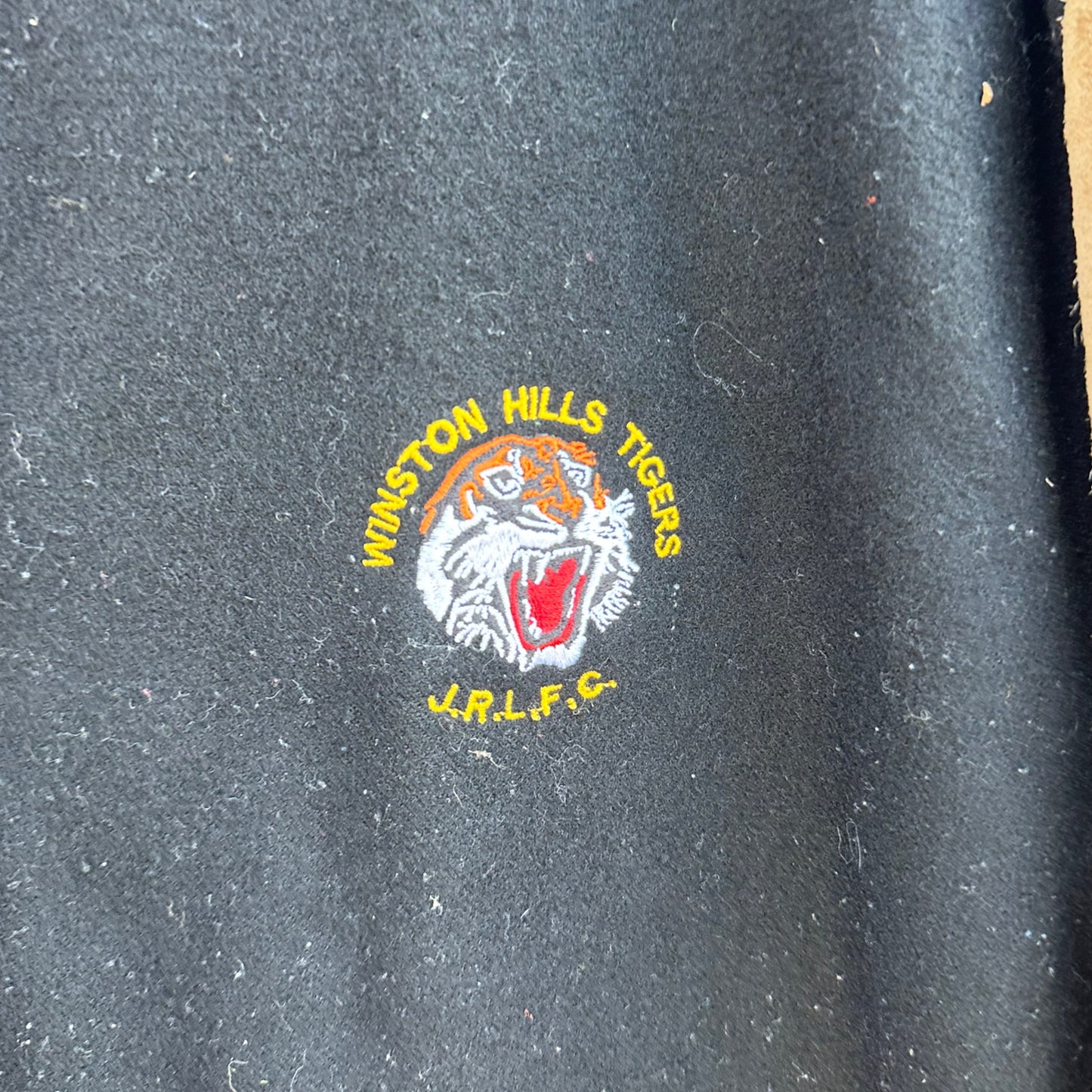 WINSTON HILLS TIGERS RUGBY LEAGUE VINTAGE VARISTY BOMBER JACKET