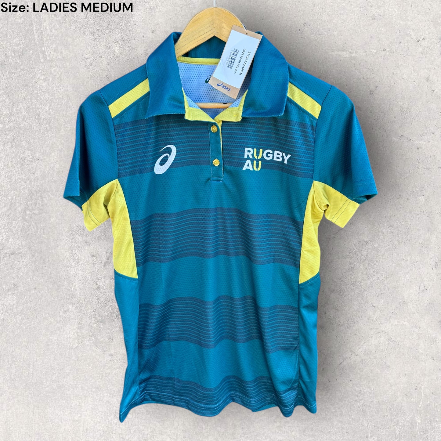 RUGBY AUSTRALIA ASICS WOMENS POLO SHIRT BRAND NEW WITH TAGS