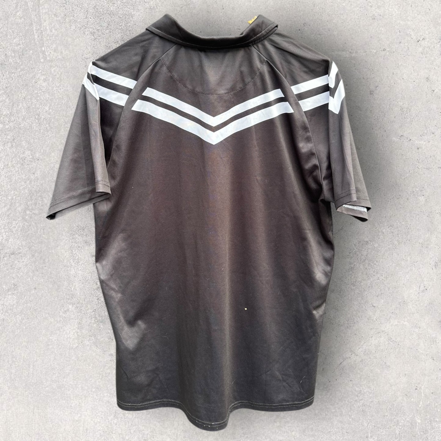 WESTERN SUBURBS MAGPIES MEDIA POLO SHIRT PLAYER ISSUED TO BRANDON TUMETH