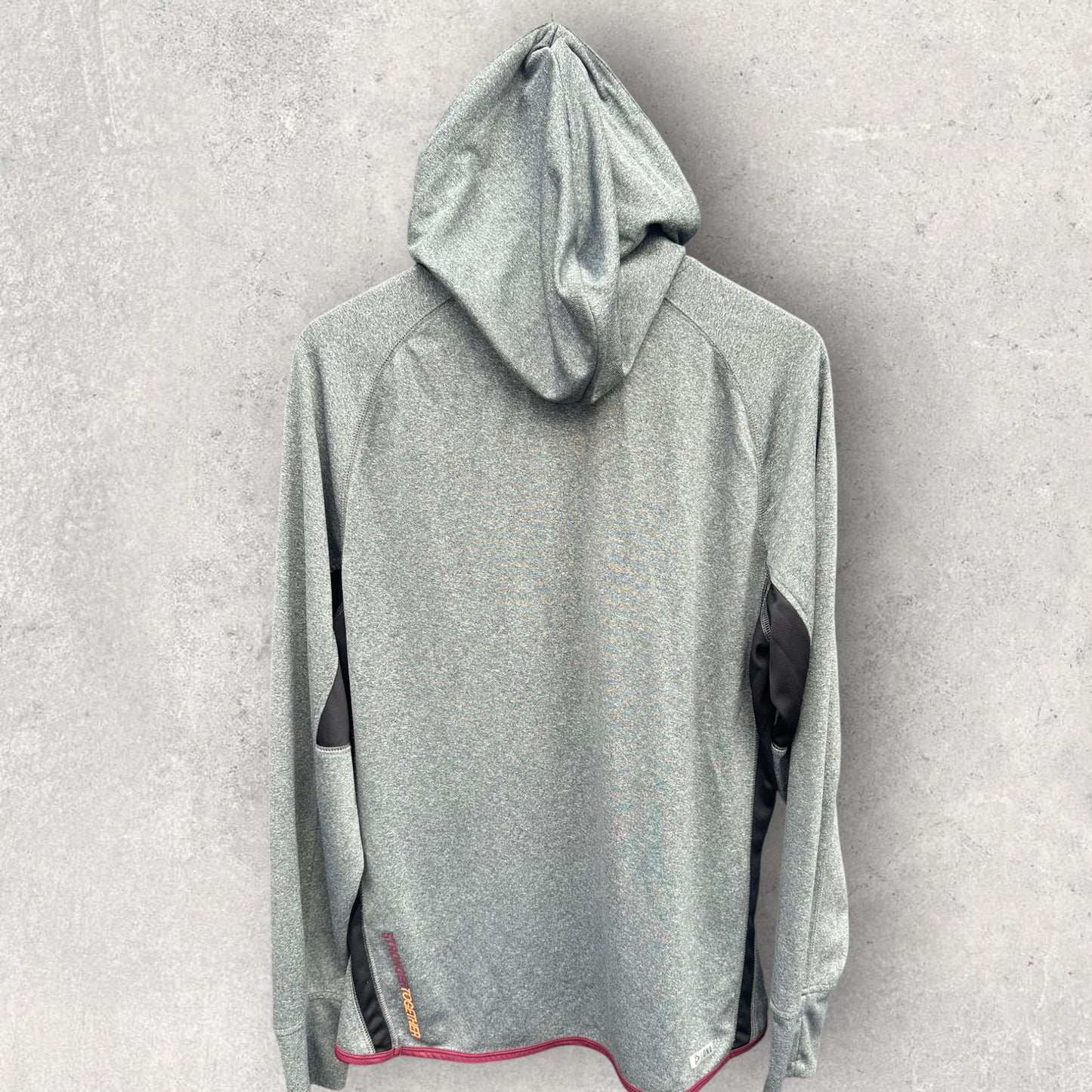 MANLY WARRINGAH SEA EAGLES ISC GREY HALF ZIP HOODED TRAINING TOP