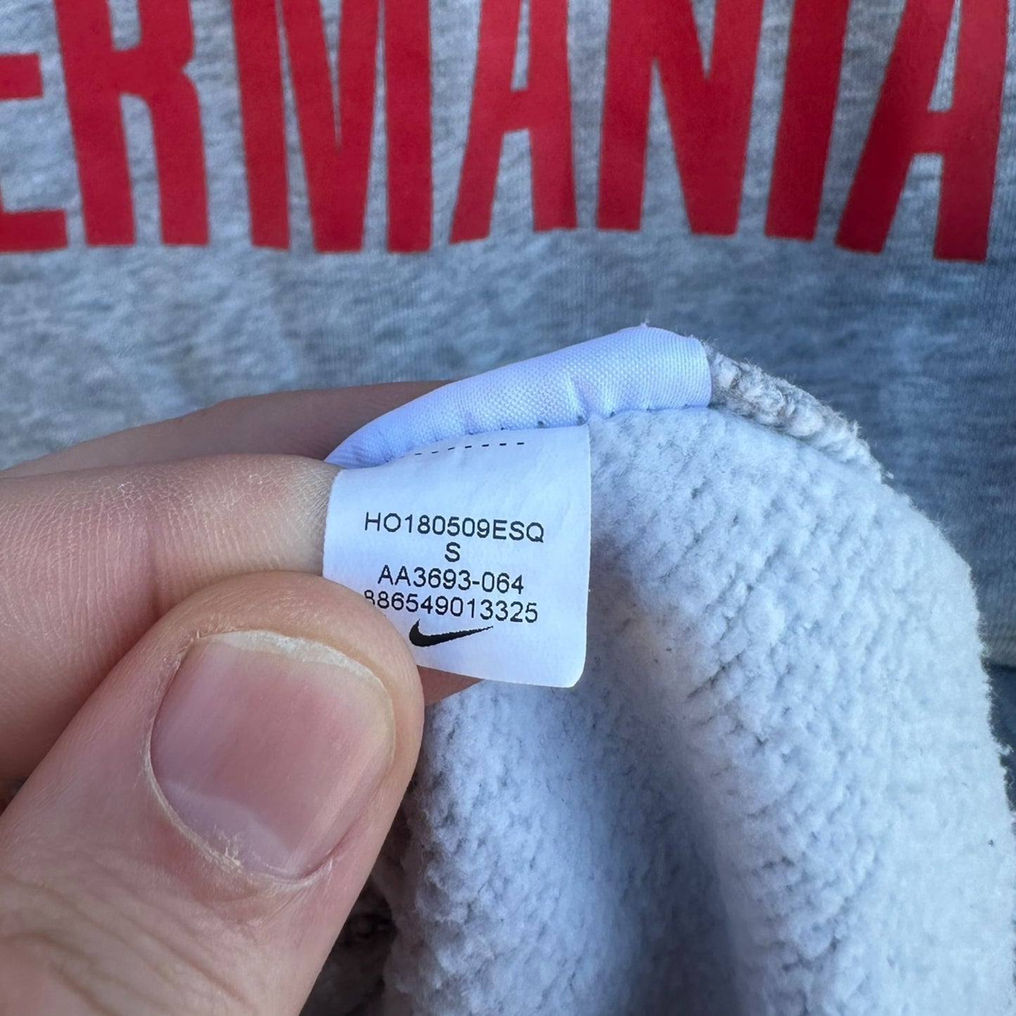 BLAZERMANIA PORTLAND TRAIL BLAZERS NIKE GREY HOODED JUMPER