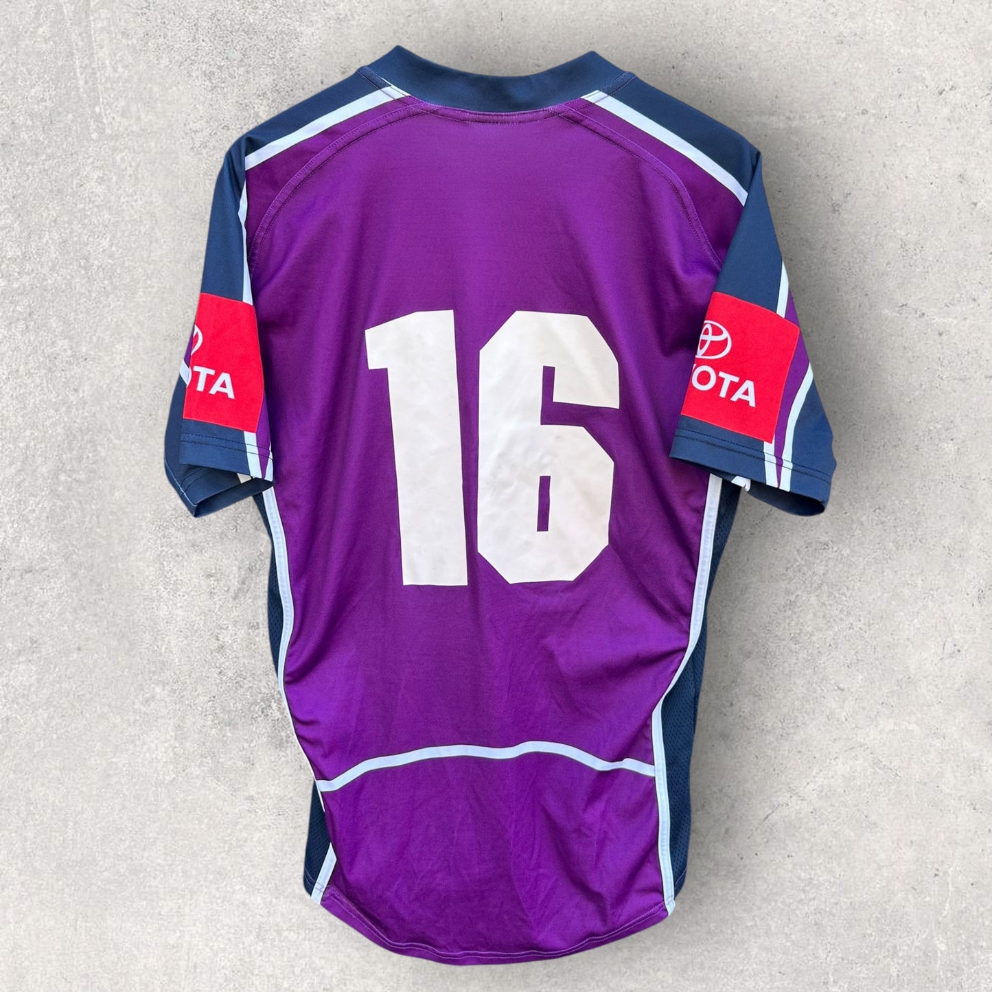 MELBOURNE STORM TOYOTA CUP MATCH WORN #16 JERSEY
