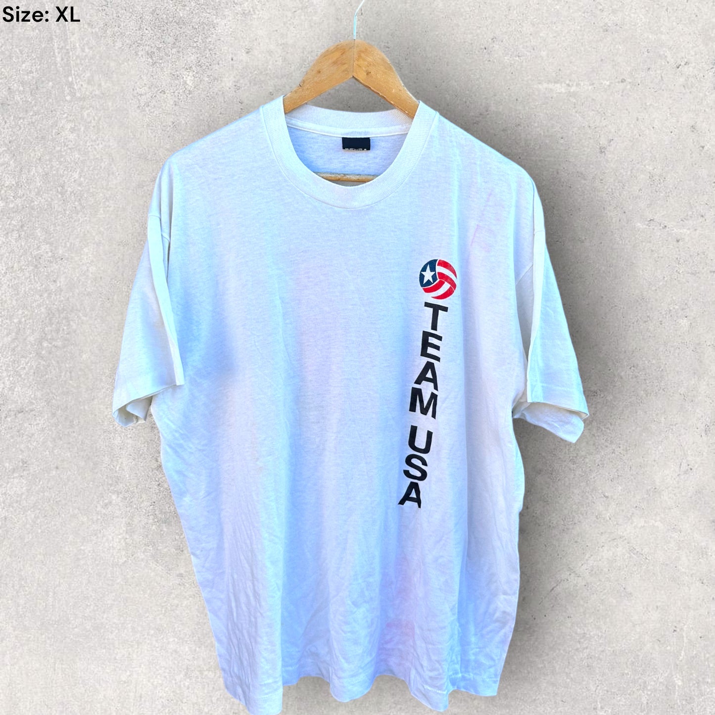 USA VOLLEYBALL VINTAGE WHITE T-SHIRT